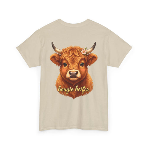 Bougie Heifer Tee — Cute Cow Graphic Cotton T-Shirt