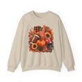 Fall Football Decor Sweatshirt – Pumpkin, Sunflower & Helmet Autumn Crewneck