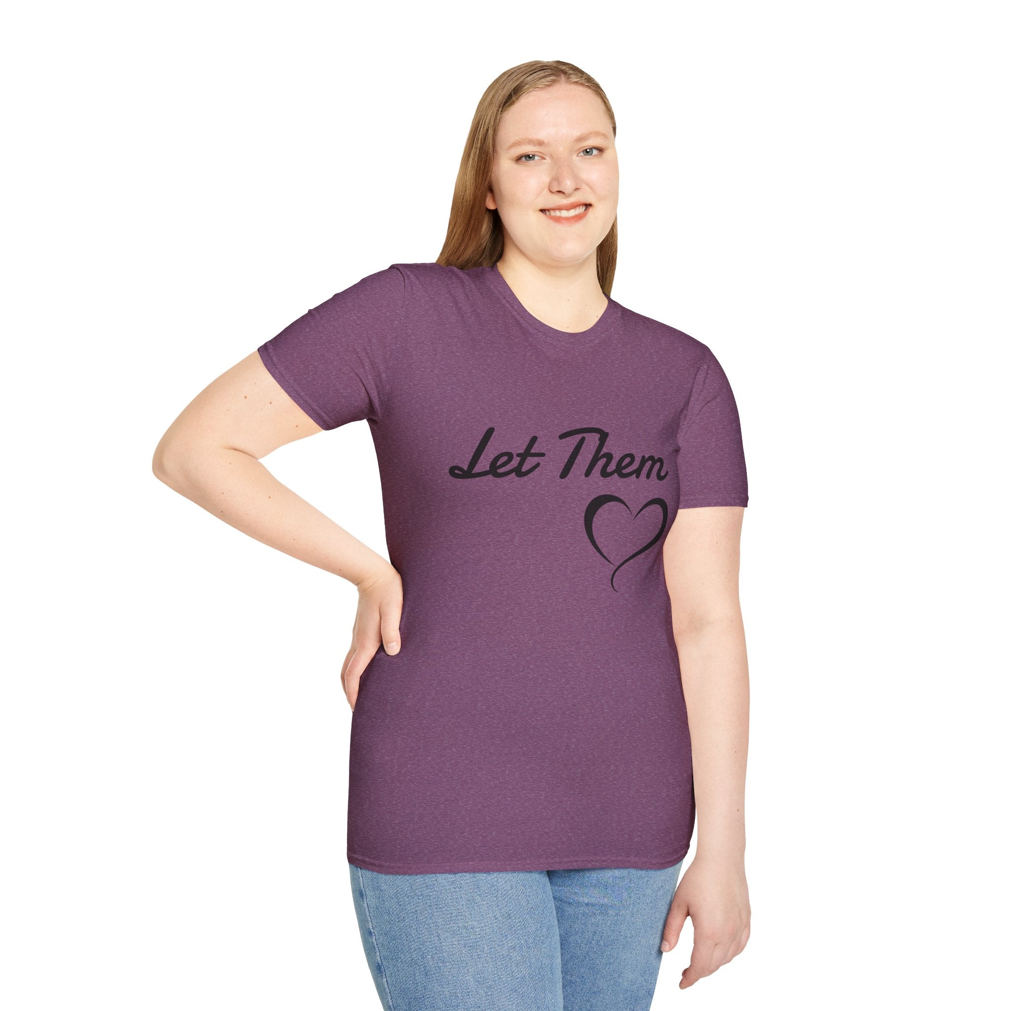 Let Them Heart T-Shirt — Inspirational Script Tee with Heart