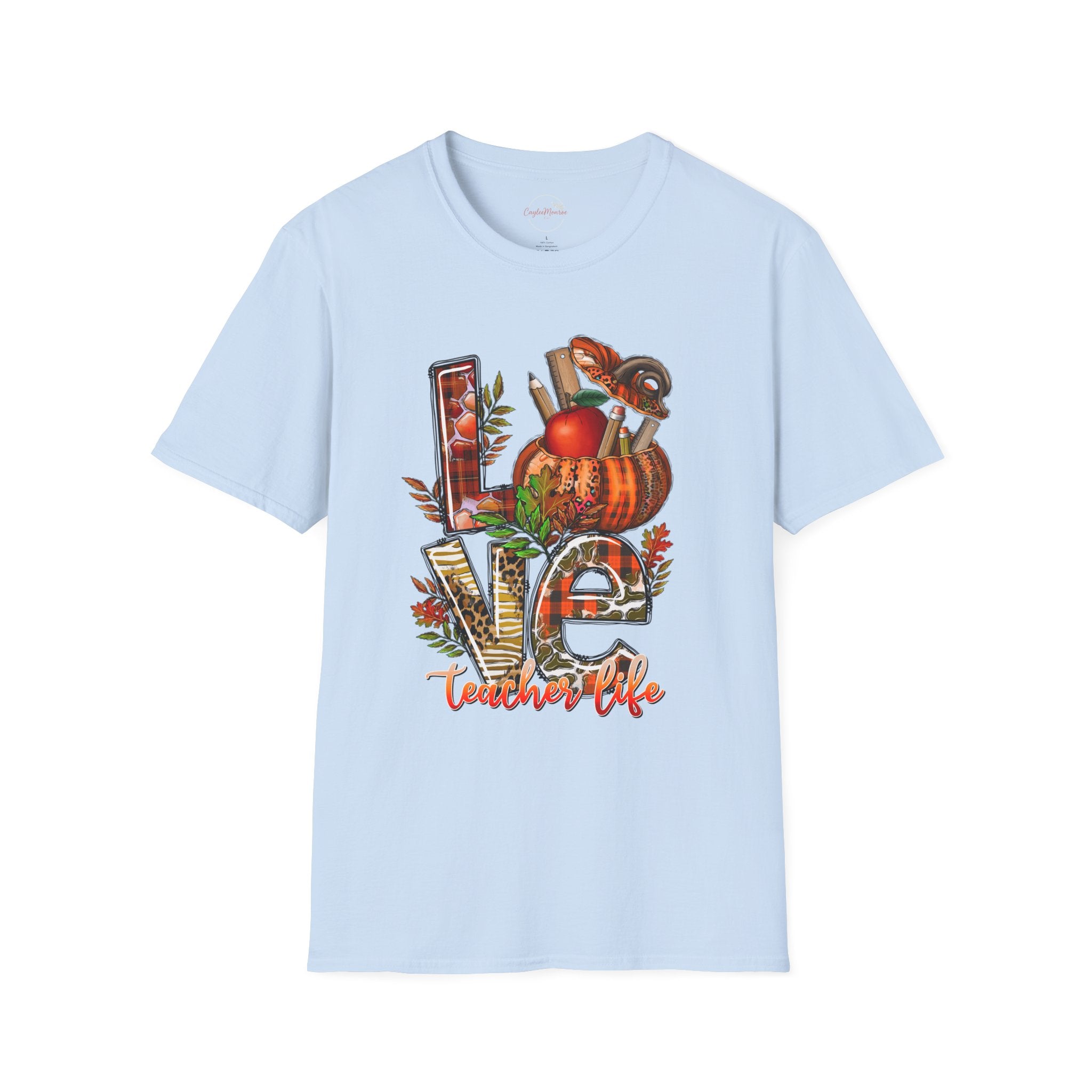 Fall Love T-Shirt — Autumn Pumpkin, Apples & Mushrooms Cozy Graphic Tee