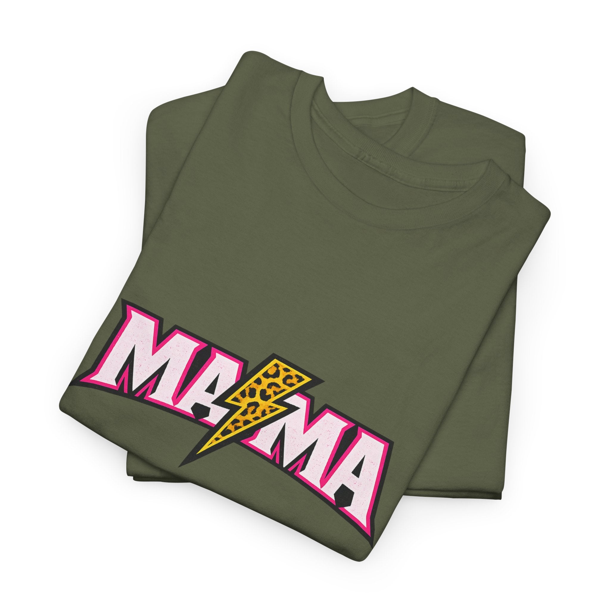Mama Lightning Bolt Tee – Retro Rock Mom Graphic T-Shirt