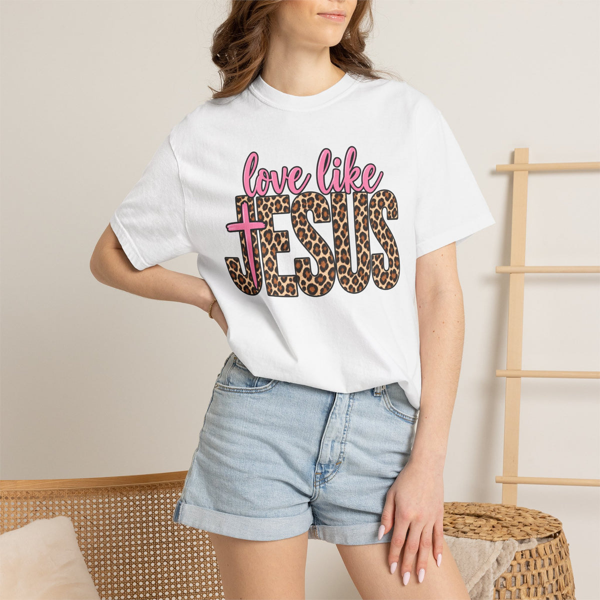 Love Like Jesus Leopard Print T-Shirt