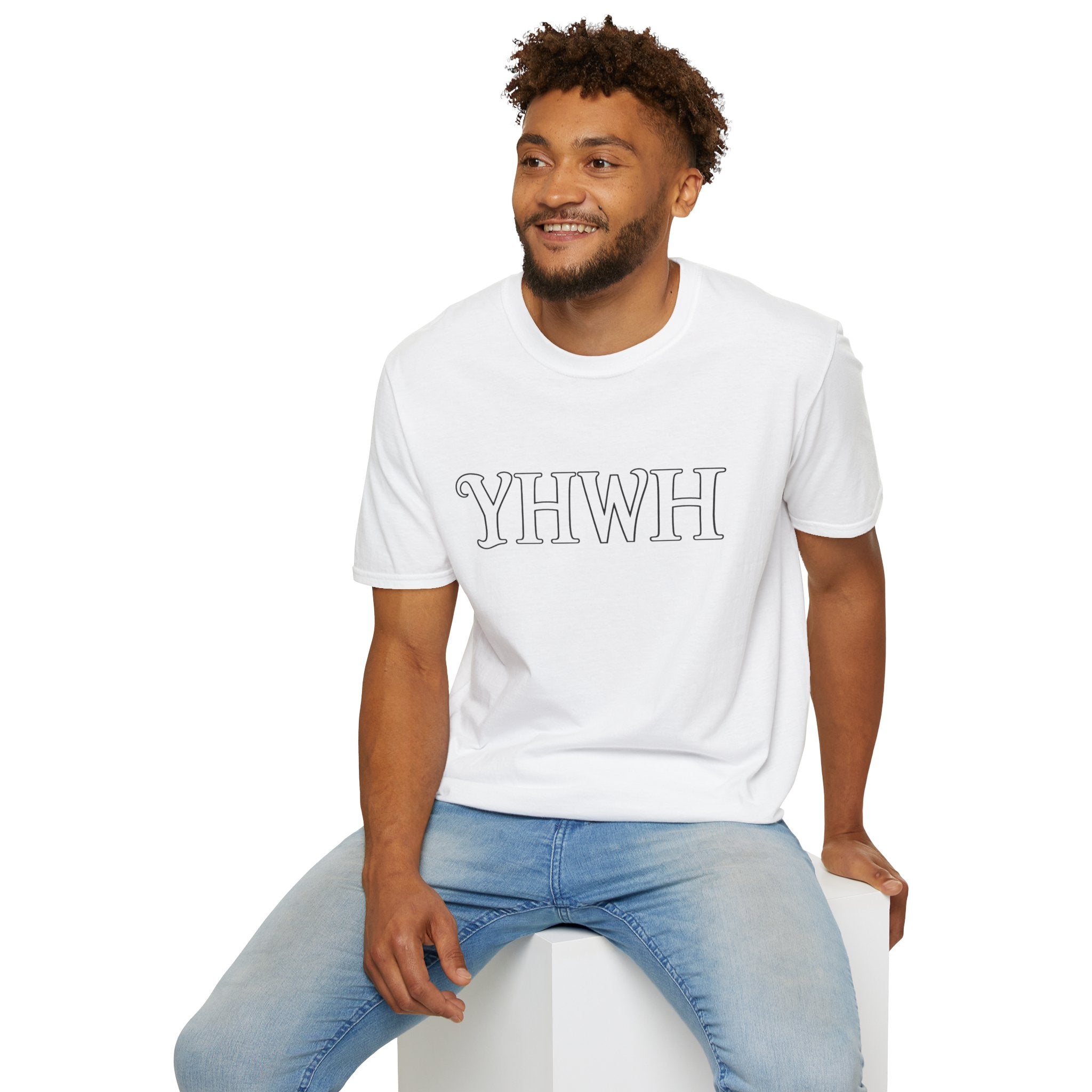 YHWH Script Tee - Minimal Christian Faith T-Shirt