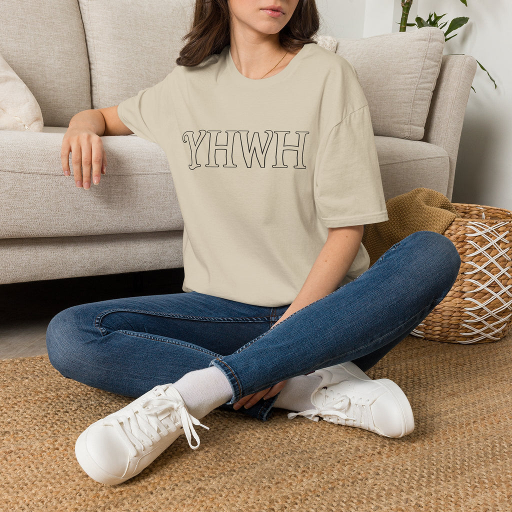 YHWH Script Tee - Minimal Christian Faith T-Shirt