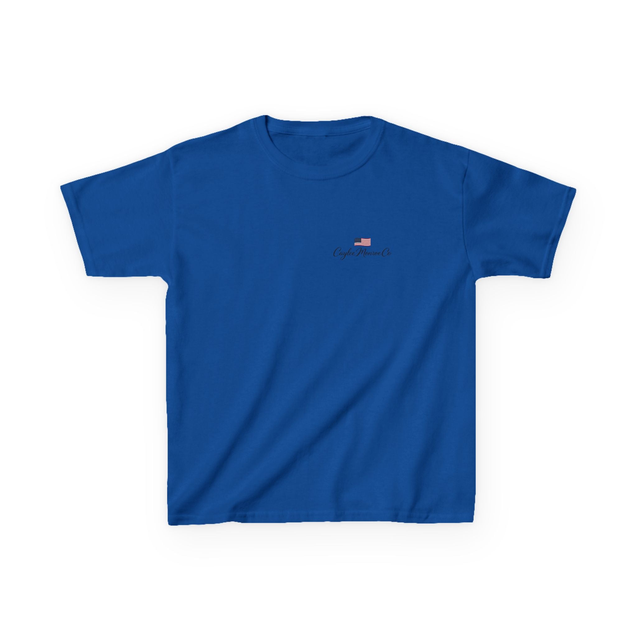 Kids T-Shirt — Patriotic Golden Doodle with American Flag (4th of July, Memorial Day)