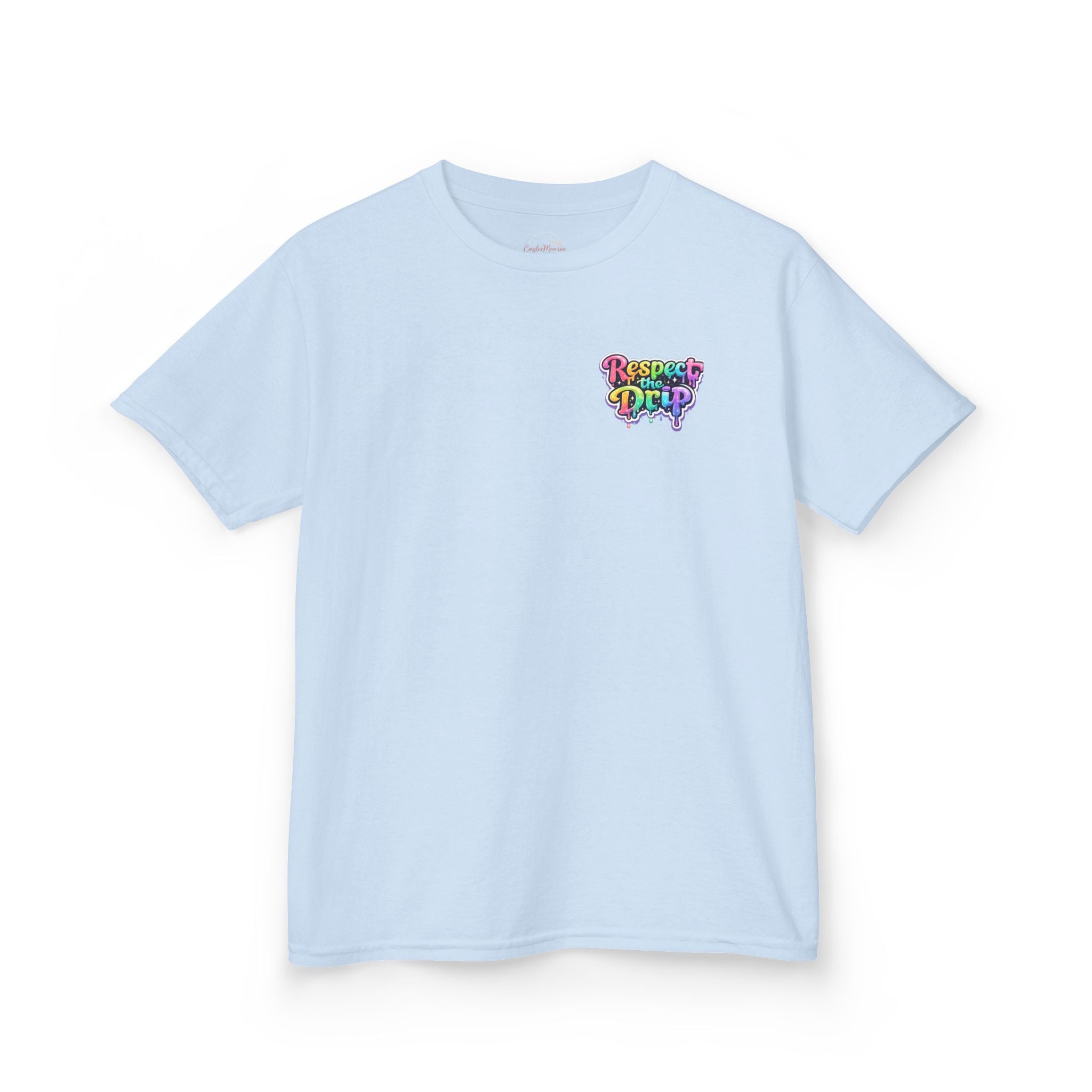 Kids Tee — Rainbow Drip Ice Cream Skull Graphic
