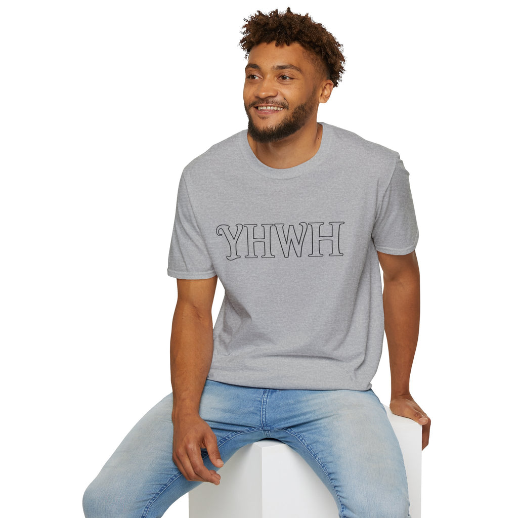YHWH Script Tee - Minimal Christian Faith T-Shirt