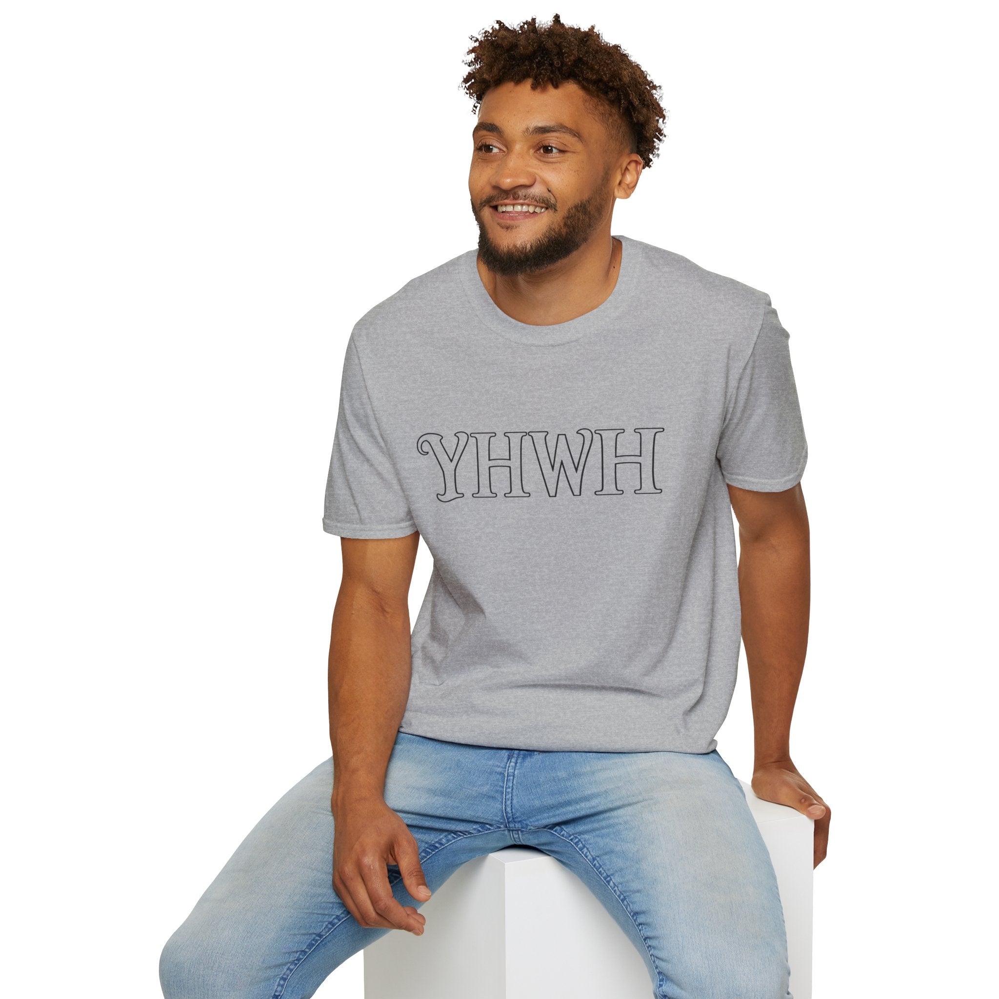 YHWH Script Tee - Minimal Christian Faith T-Shirt