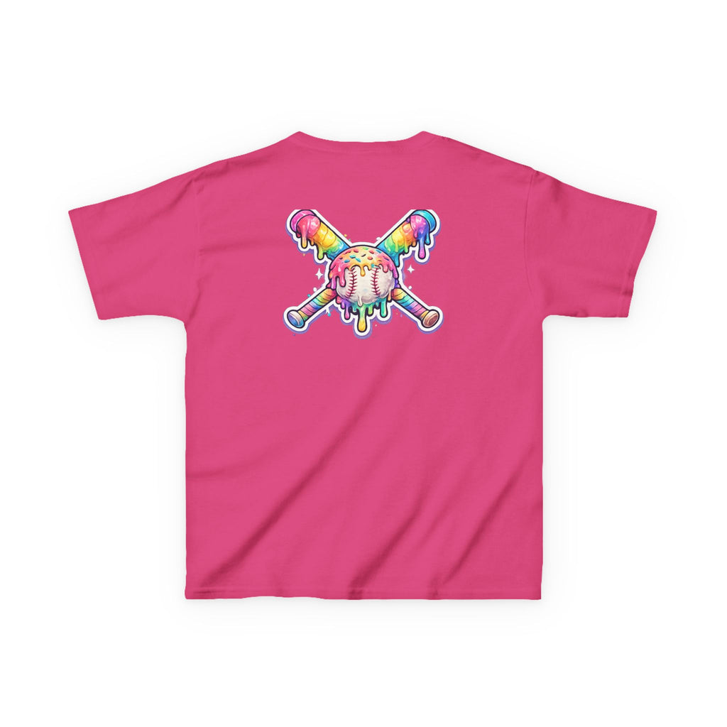 Kids Tee — Rainbow Drip Ice Cream Skull Graphic