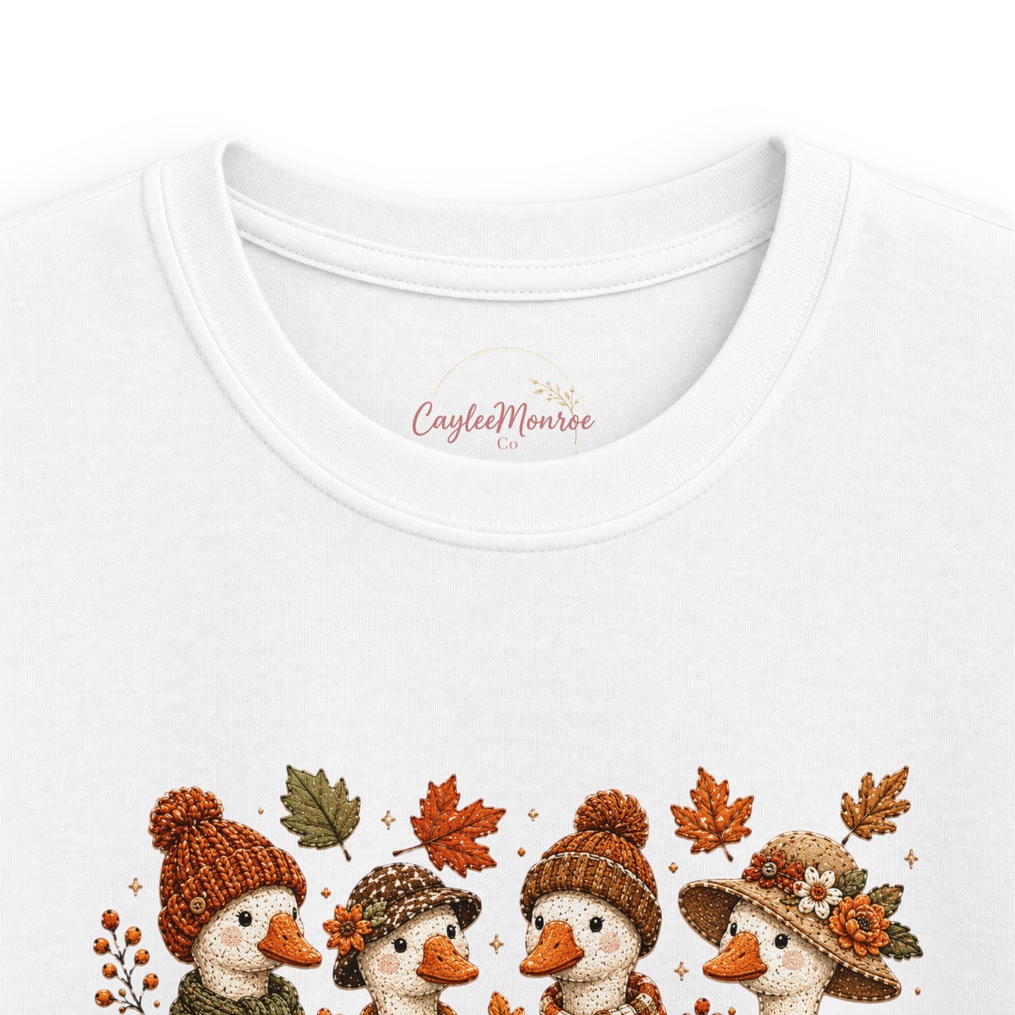 Kids Tee — 'Just a Fall Goose' Cute Fall Geese Graphic Shirt