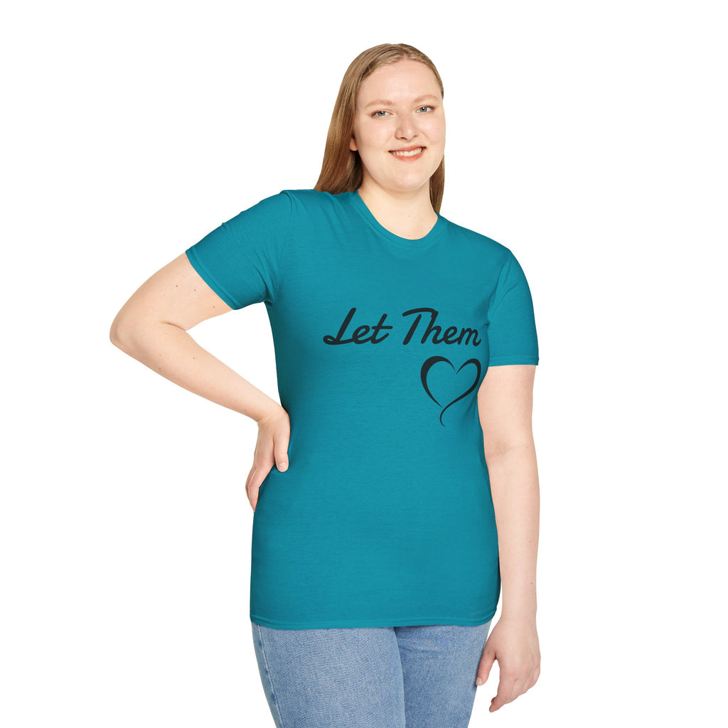 Let Them Heart T-Shirt — Inspirational Script Tee with Heart