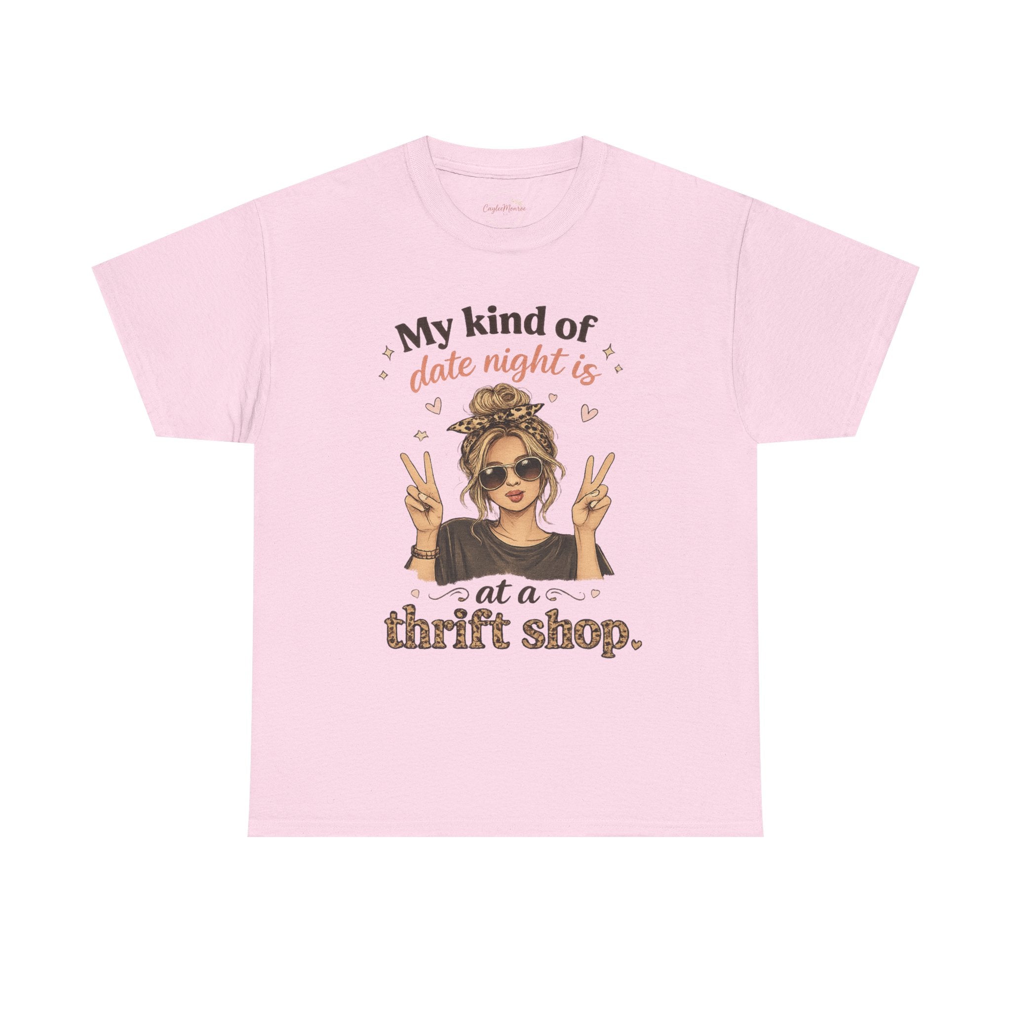 Thrift Shop Date Night T‑Shirt – "My Kind of Date Night Is at a Thrift Shop" Graphic Tee