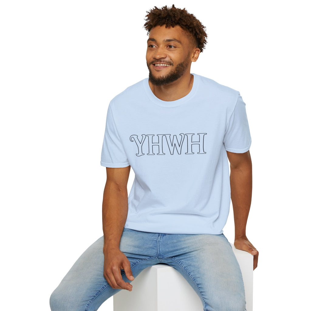 YHWH Script Tee - Minimal Christian Faith T-Shirt
