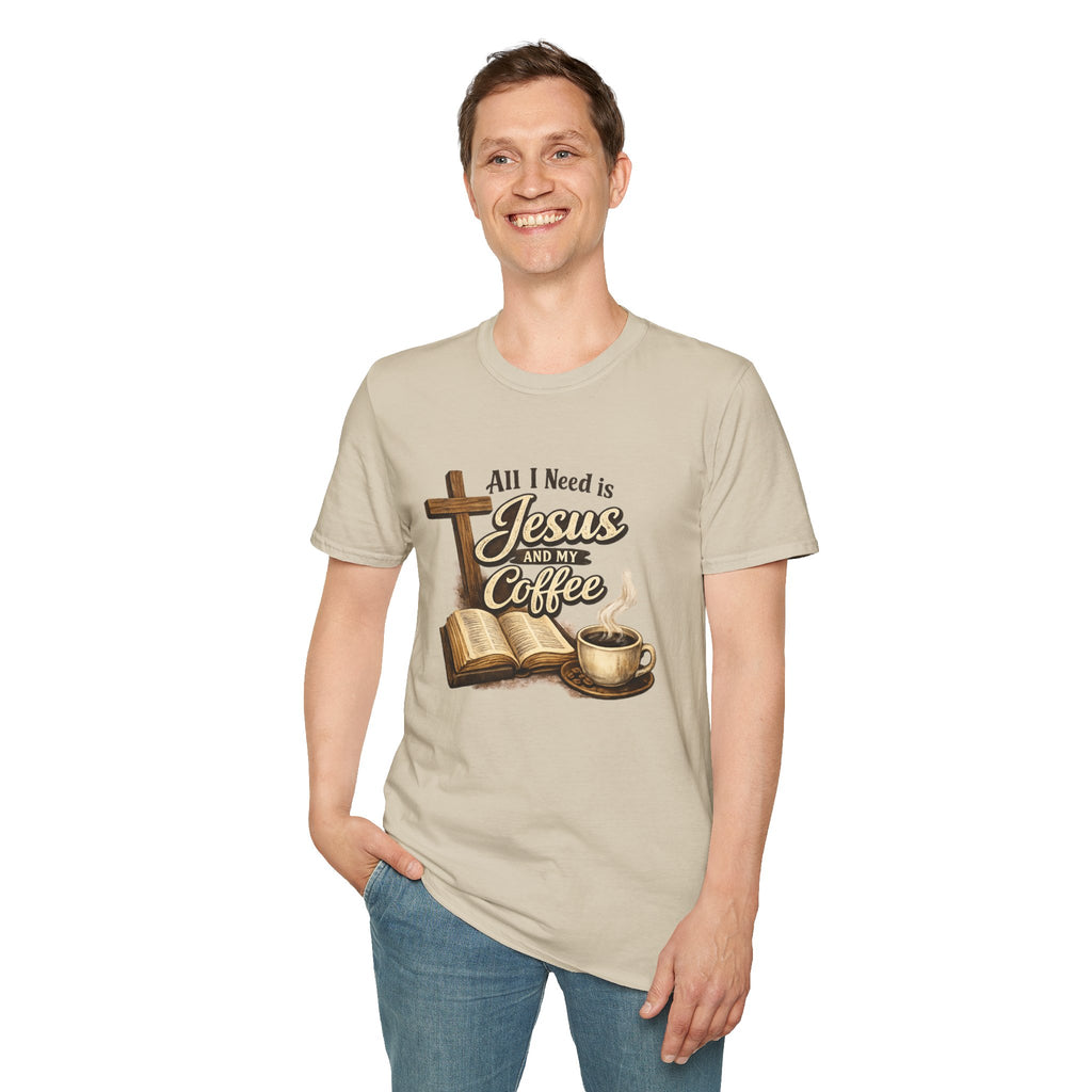 Jesus and My Coffee T-Shirt — Faith & Coffee Graphic Tee
