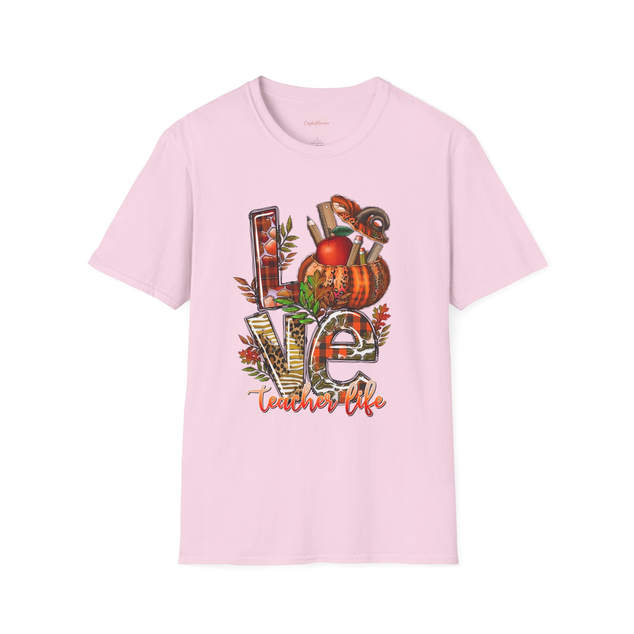 Fall Love T-Shirt — Autumn Pumpkin, Apples & Mushrooms Cozy Graphic Tee