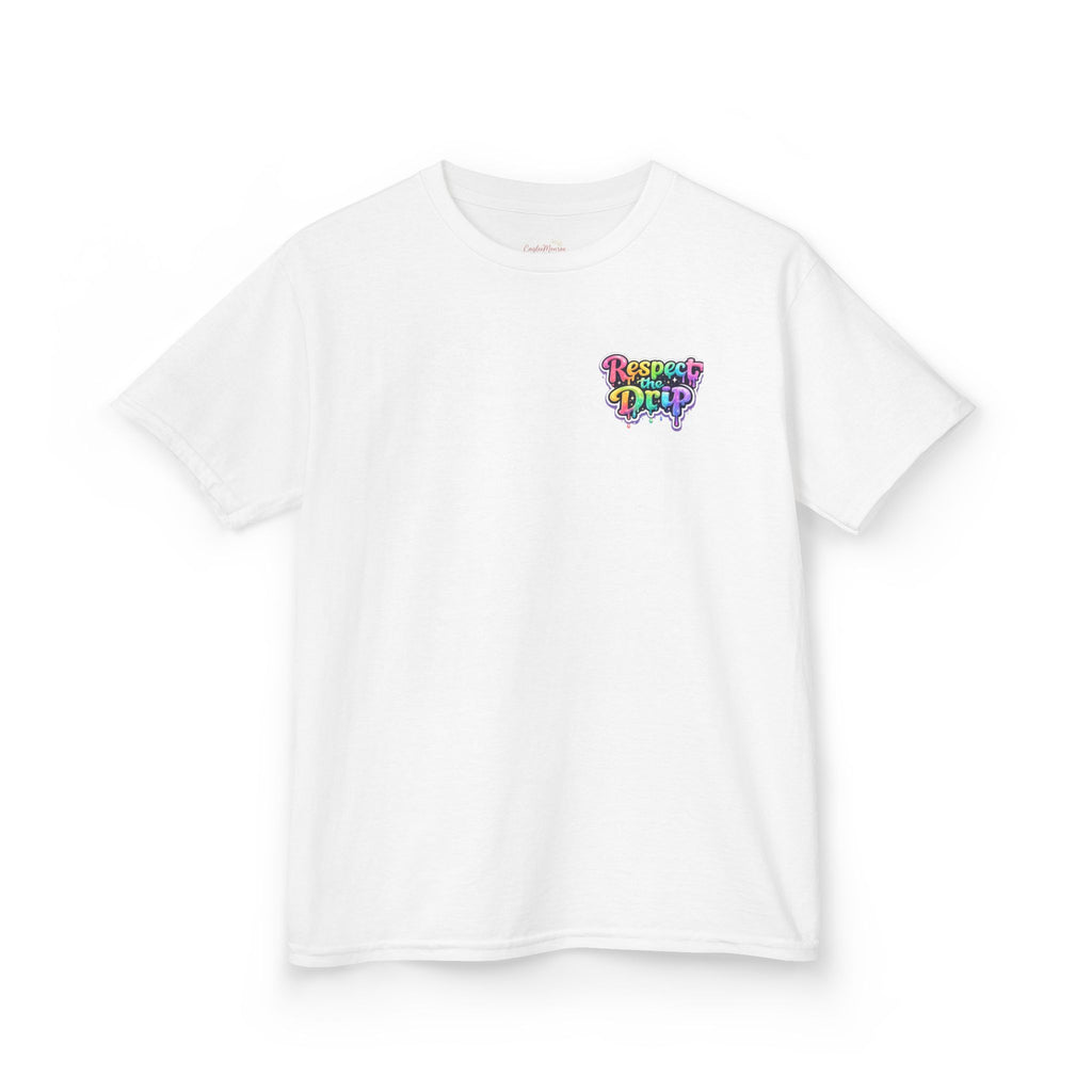 Kids Tee — Rainbow Drip Ice Cream Skull Graphic