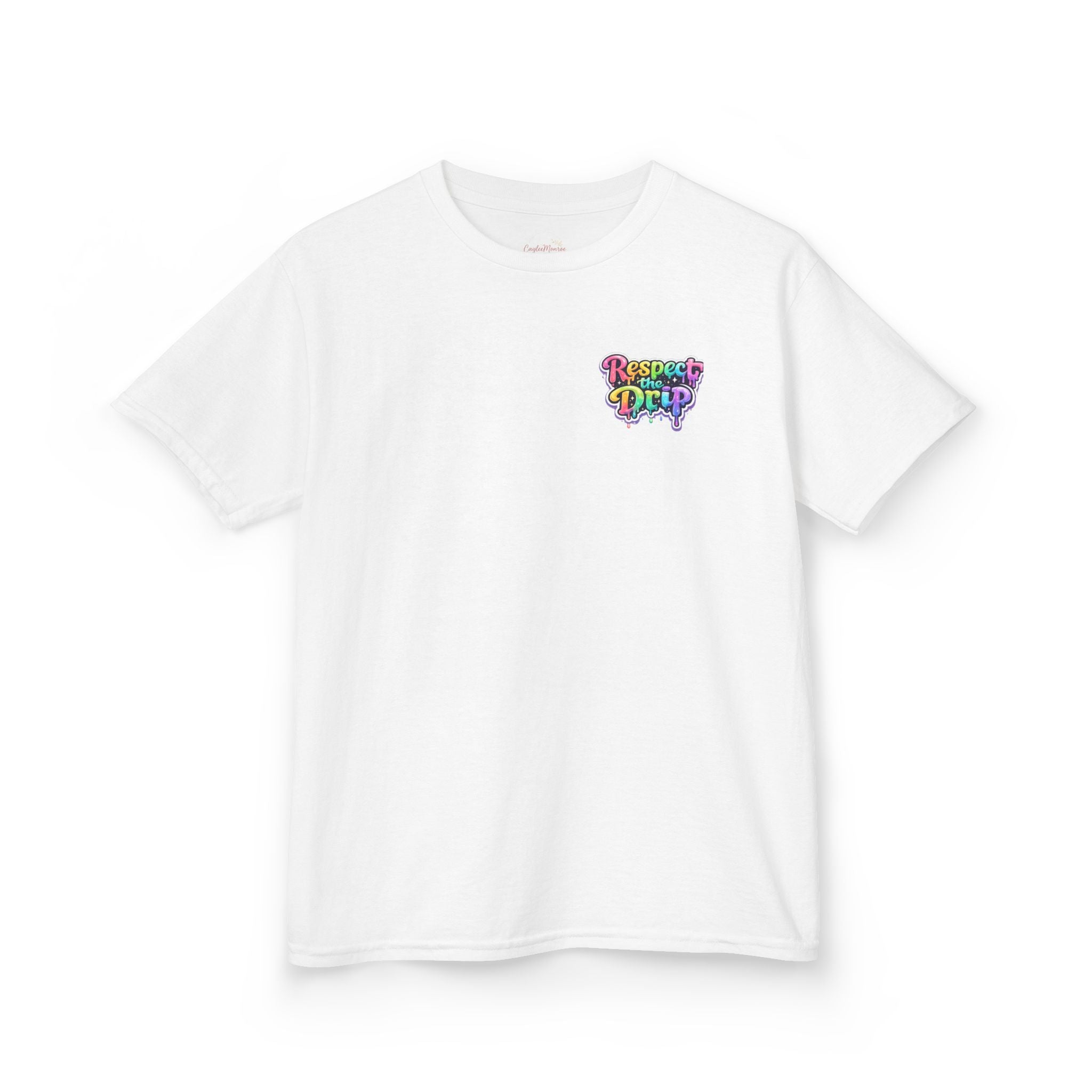 Kids Tee — Rainbow Drip Ice Cream Skull Graphic