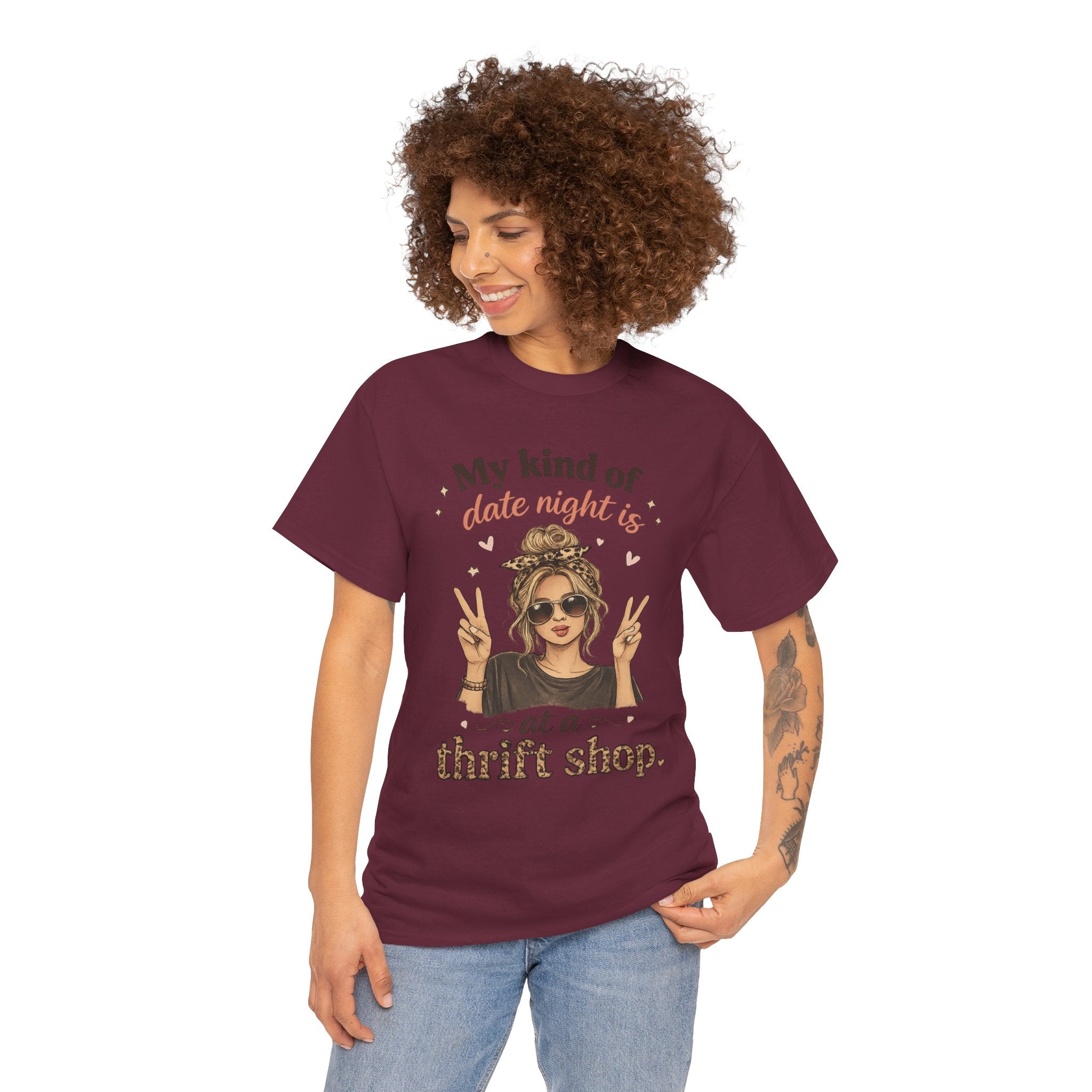 Thrift Shop Date Night T‑Shirt – "My Kind of Date Night Is at a Thrift Shop" Graphic Tee