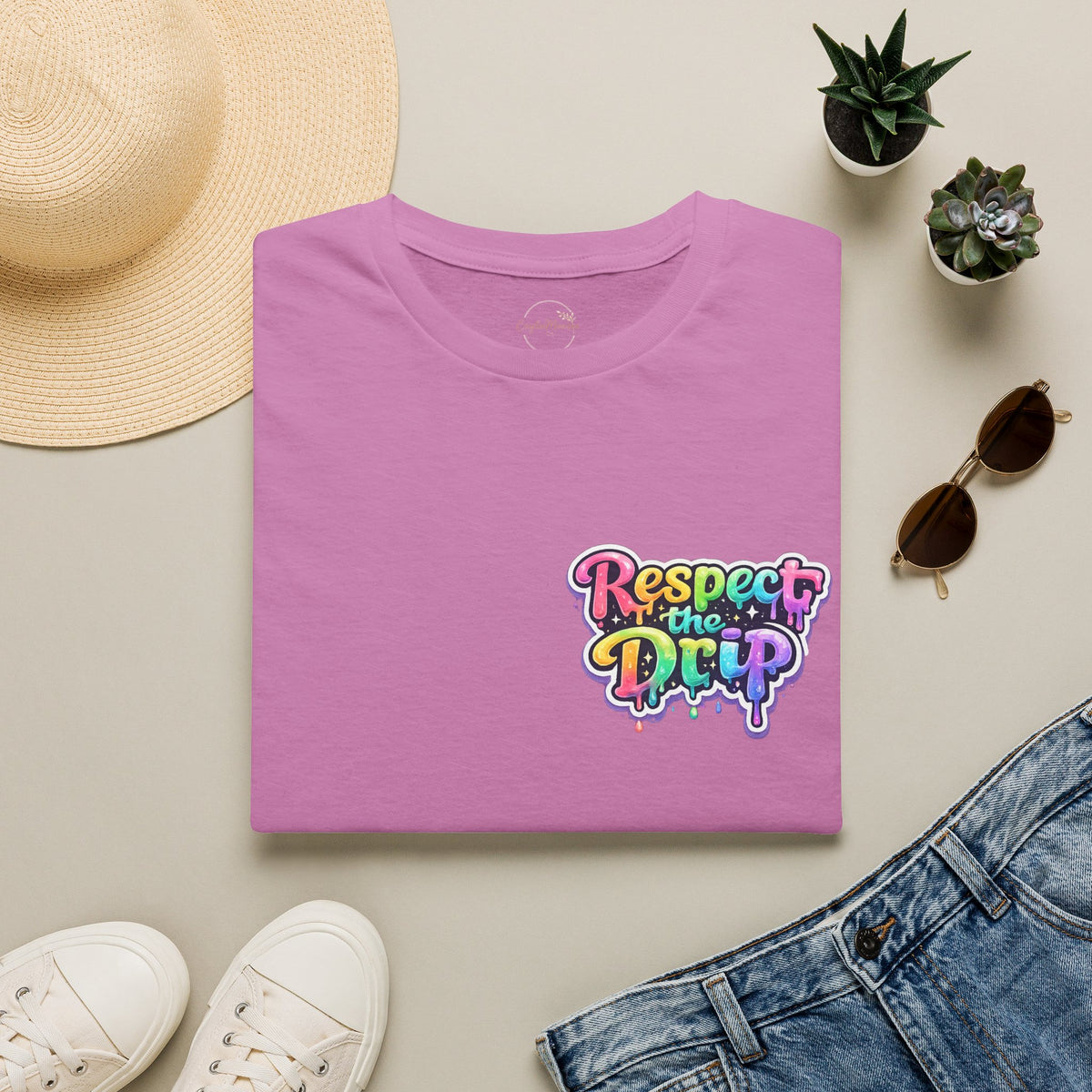 Respect the Drip T-Shirt — Colorful Retro Drip Graphic Tee