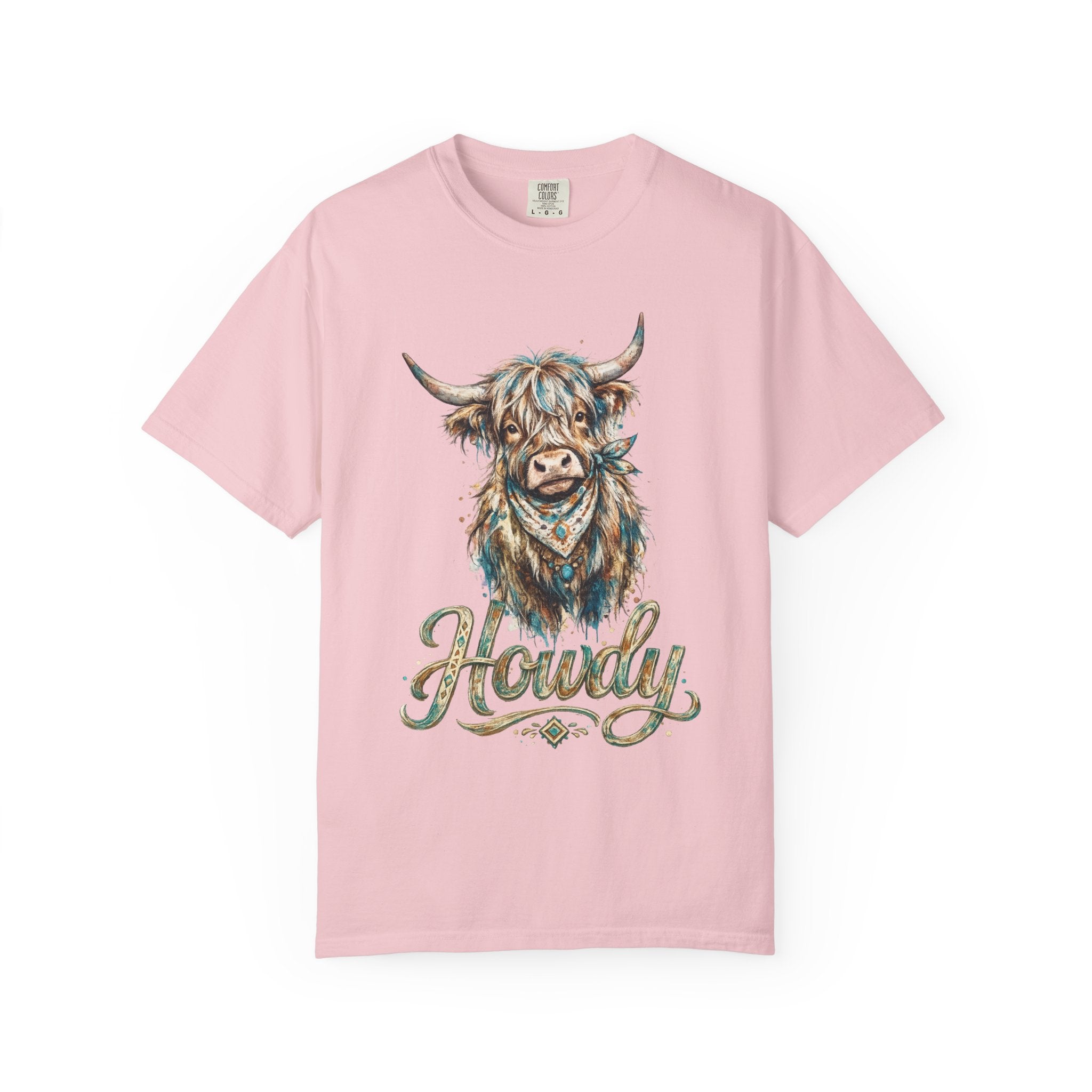 Howdy Highland Cow T-Shirt — Rustic Western Cow Graphic Tee