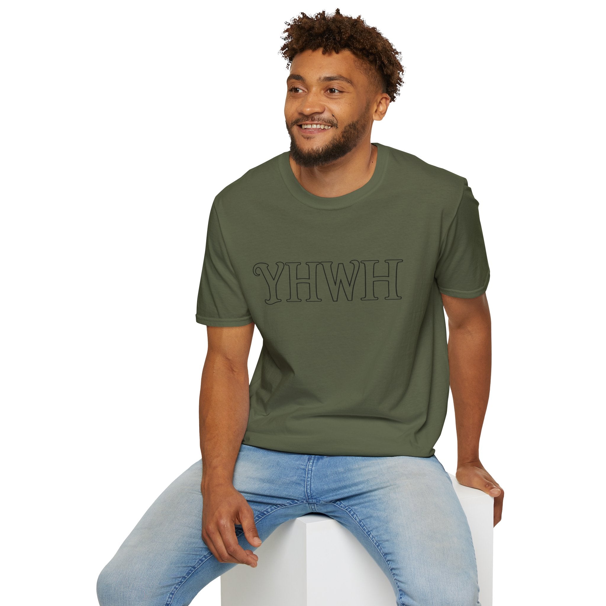 YHWH Script Tee - Minimal Christian Faith T-Shirt