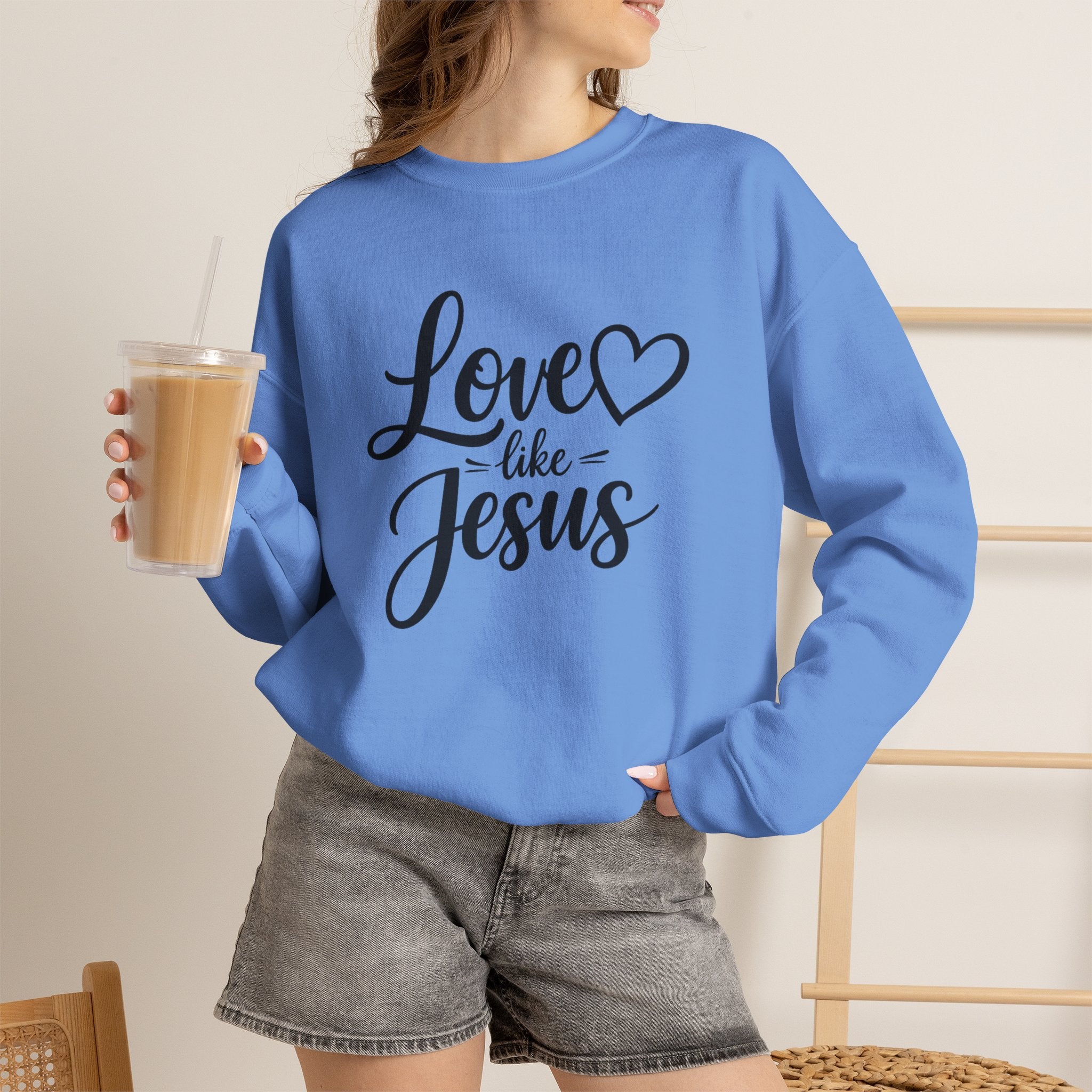 Love Like Jesus Crewneck Sweatshirt — Inspirational Christian Sweatshirt