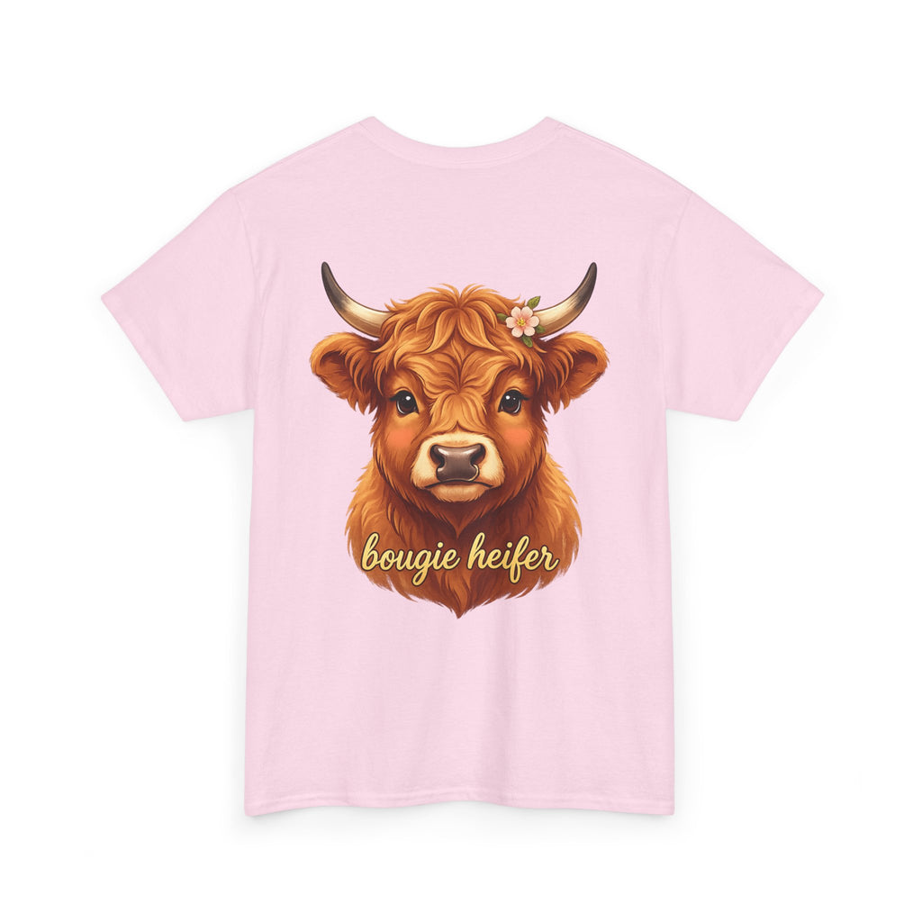 Bougie Heifer Tee — Cute Cow Graphic Cotton T-Shirt