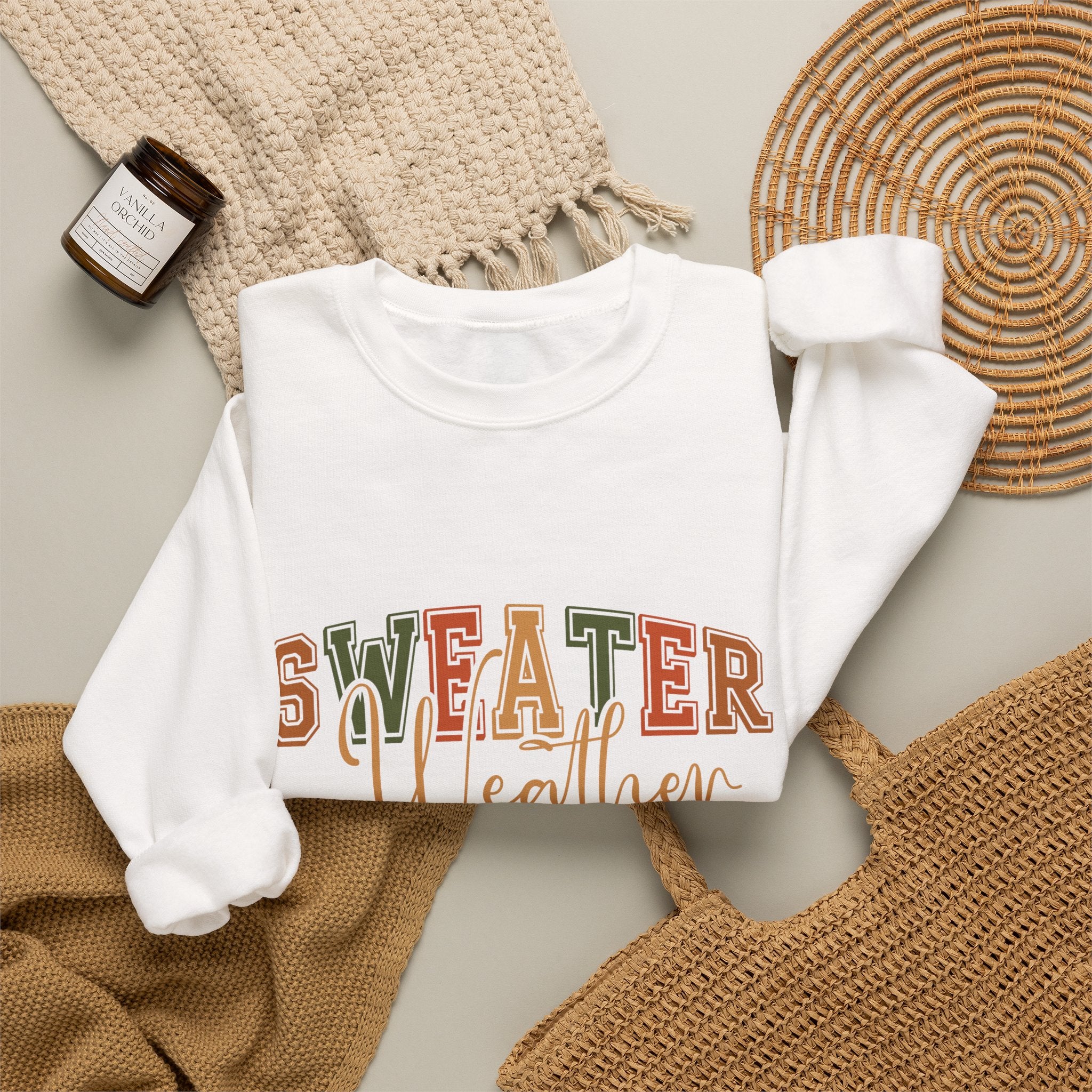 Sweater Weather Crewneck Sweatshirt – Fall Graphic Pullover