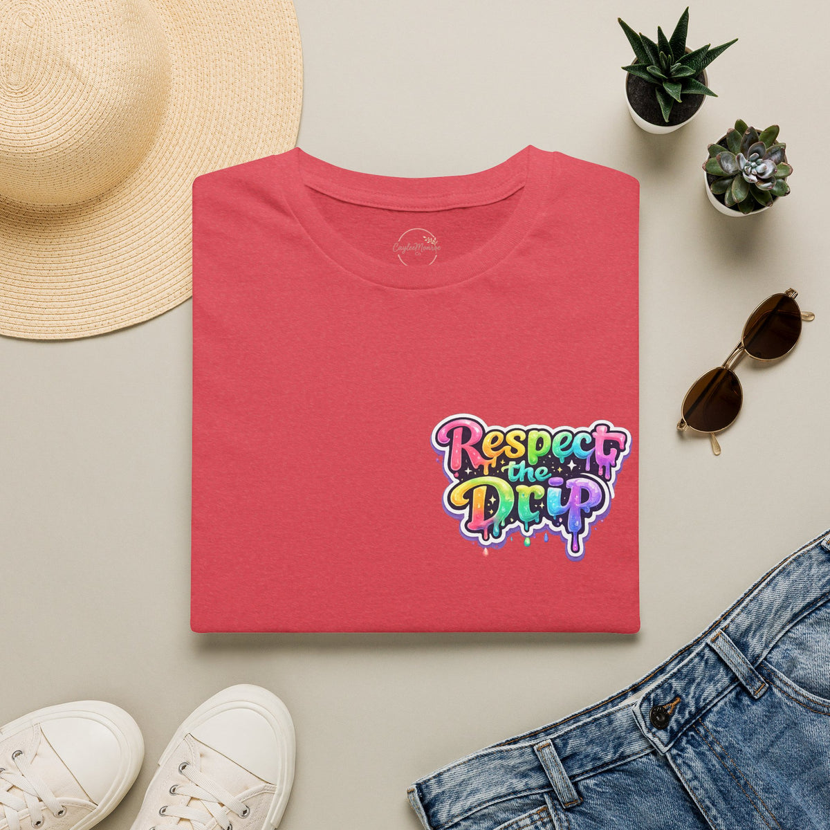 Respect the Drip T-Shirt — Colorful Retro Drip Graphic Tee