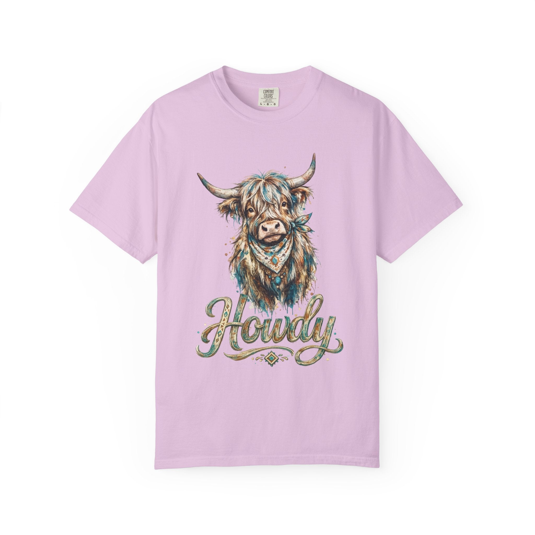 Howdy Highland Cow T-Shirt — Rustic Western Cow Graphic Tee