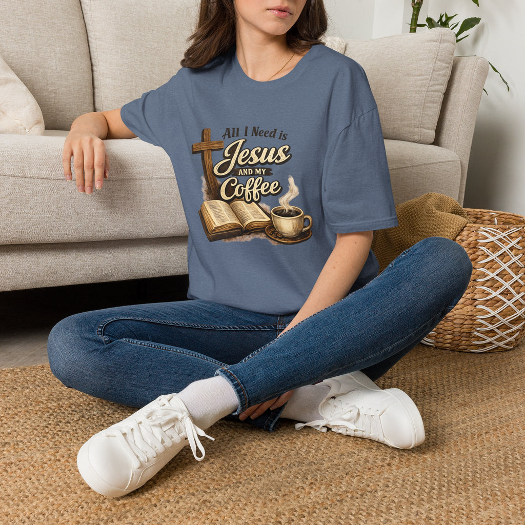 Jesus and My Coffee T-Shirt — Faith & Coffee Graphic Tee