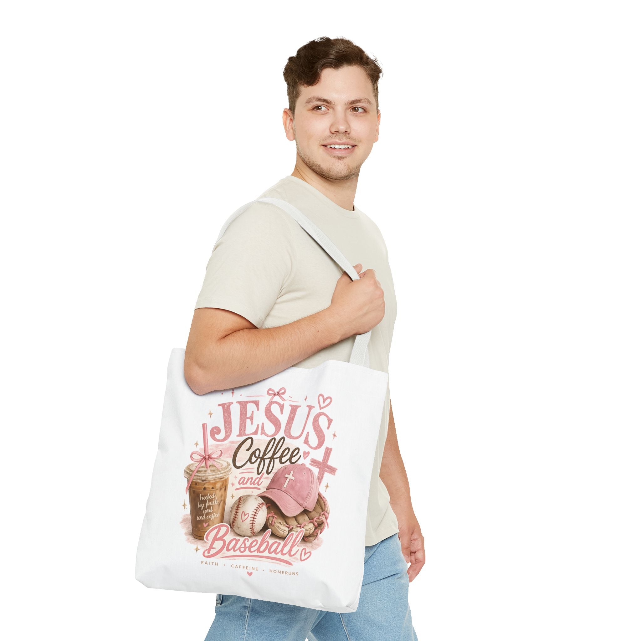 Tote Bag Jesus, Iced coffee and baseball