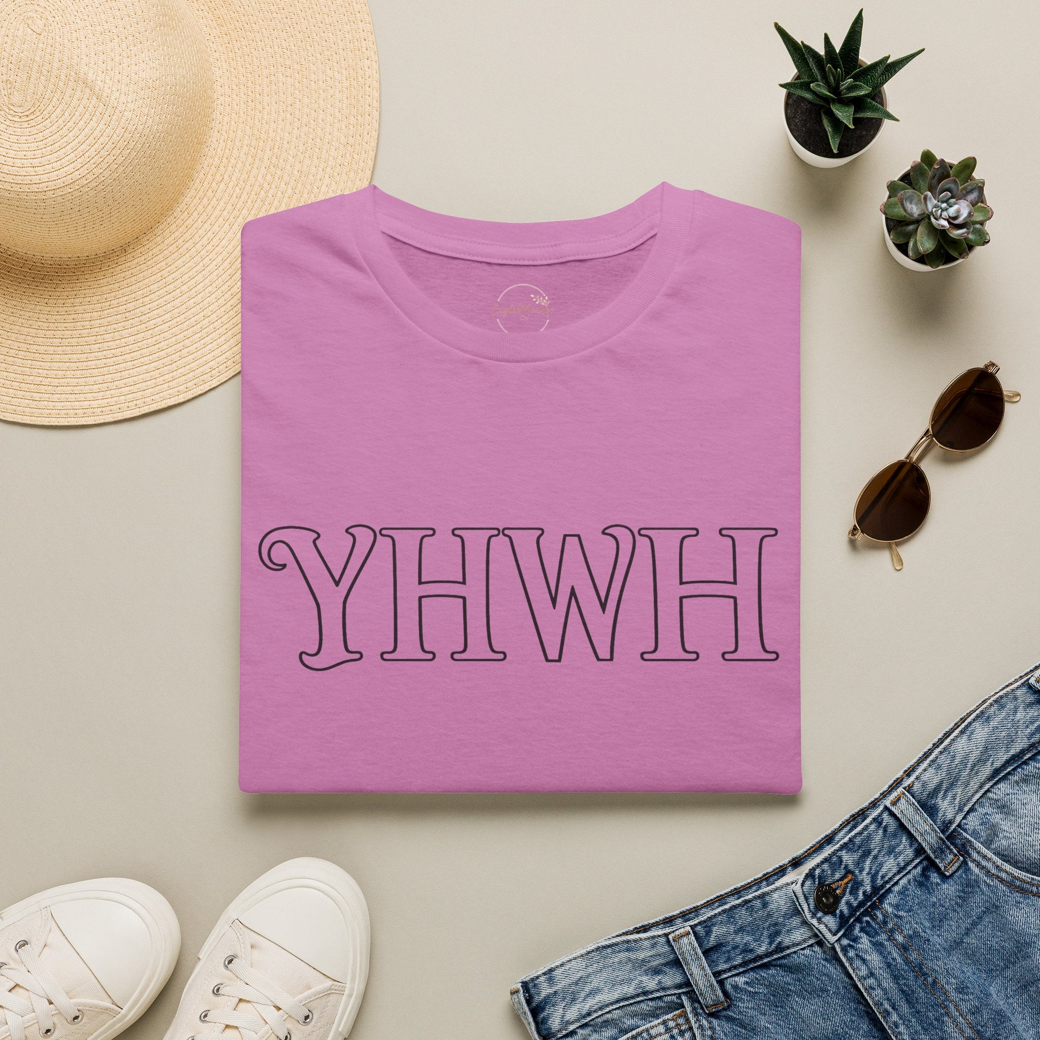 YHWH Script Tee - Minimal Christian Faith T-Shirt