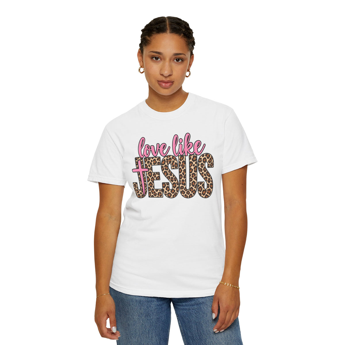 Love Like Jesus Leopard Print T-Shirt