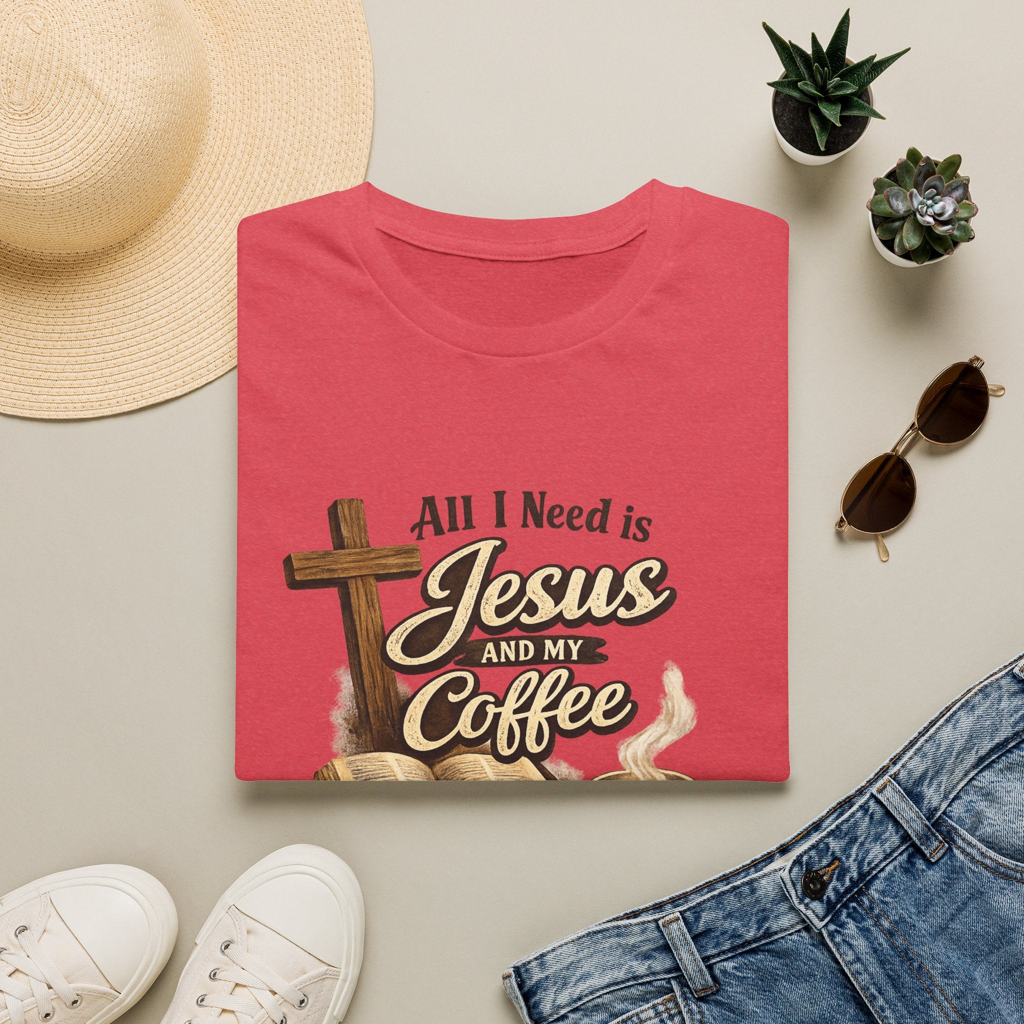 Jesus and My Coffee T-Shirt — Faith & Coffee Graphic Tee