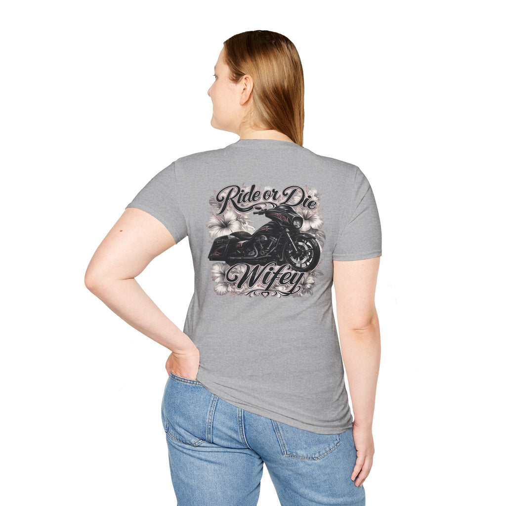 Ride or die wifey motorcycle T-Shirt