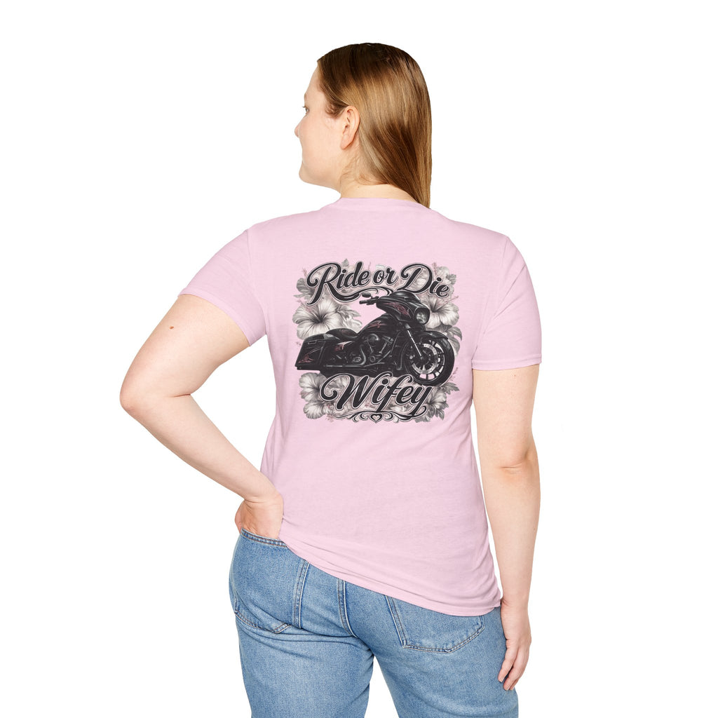 Ride or die wifey motorcycle T-Shirt