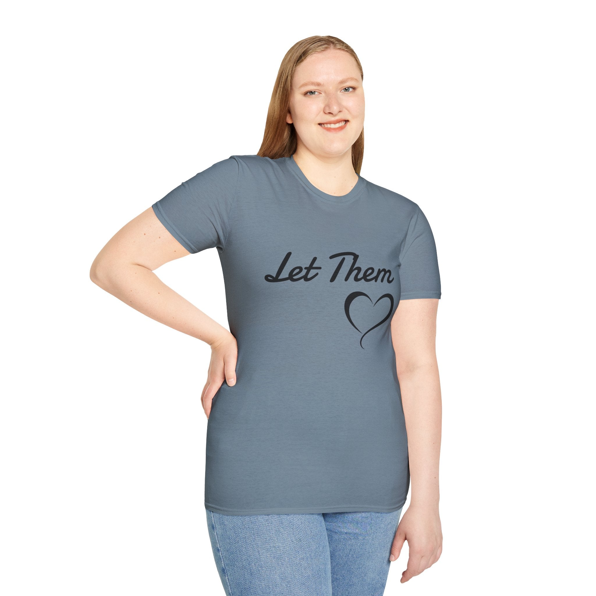 Let Them Heart T-Shirt — Inspirational Script Tee with Heart