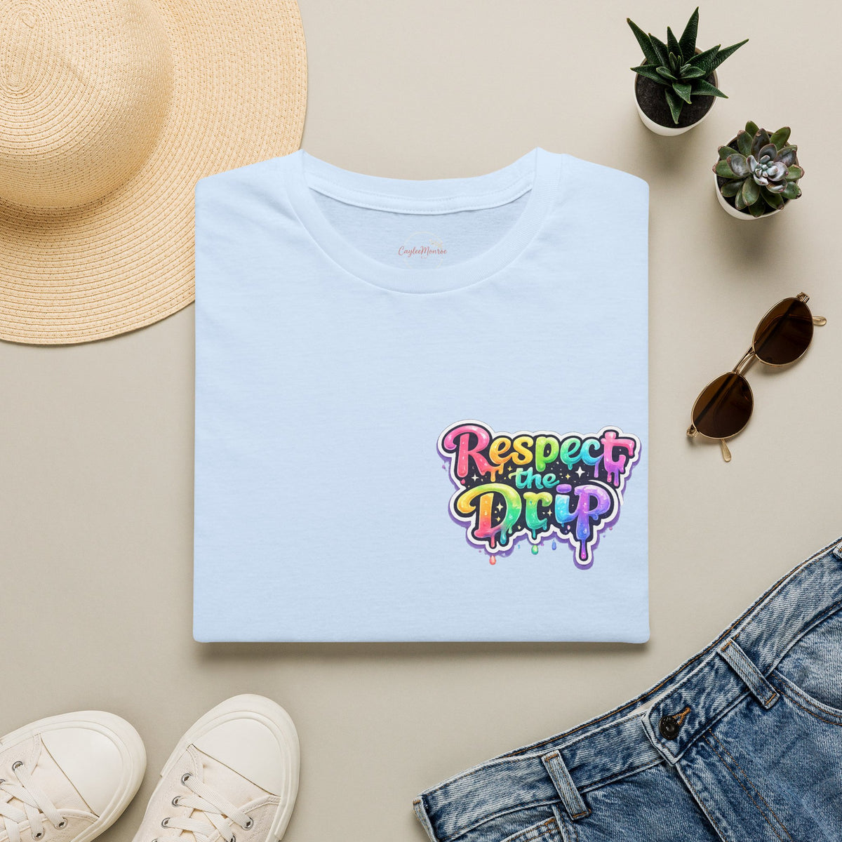 Respect the Drip T-Shirt — Colorful Retro Drip Graphic Tee