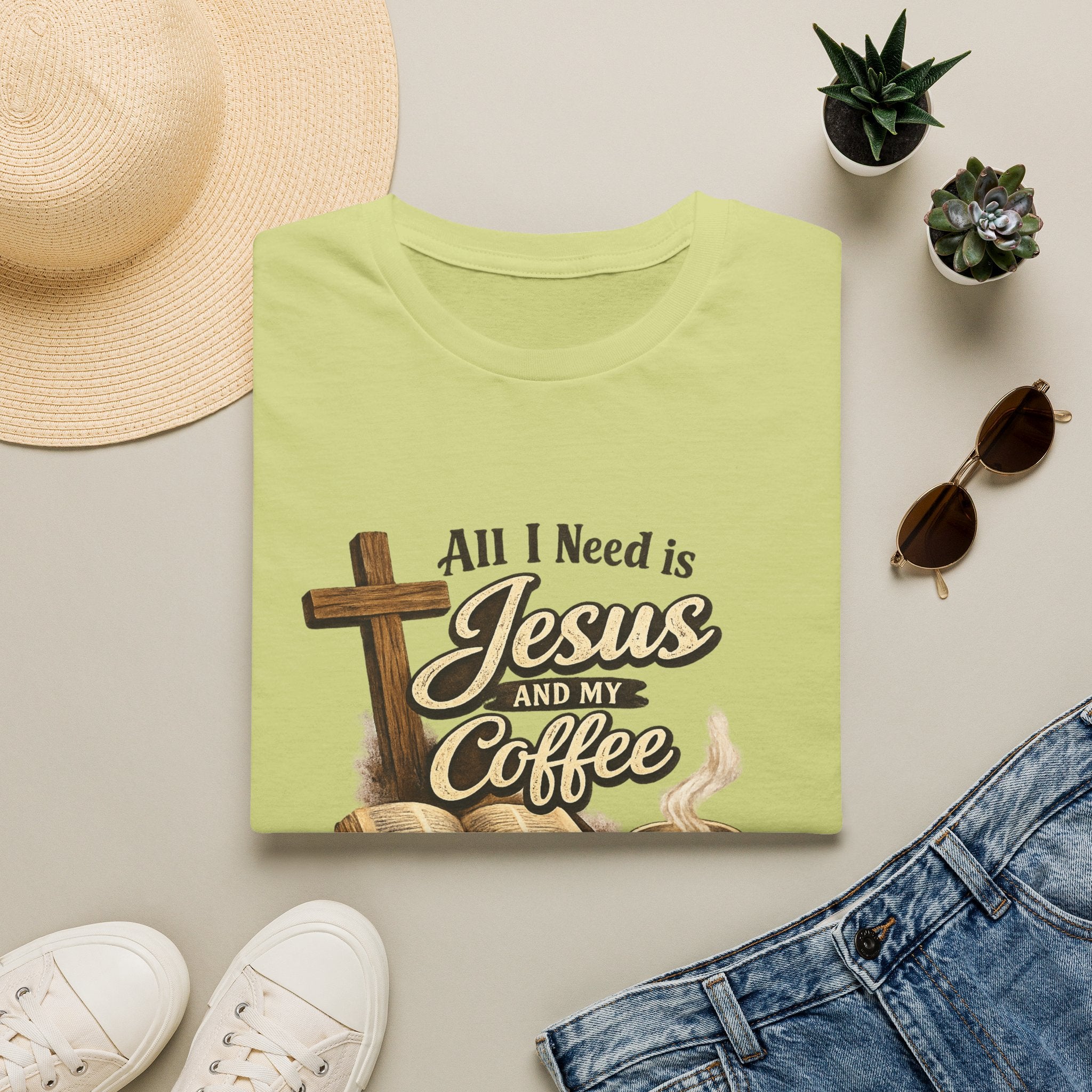 Jesus and My Coffee T-Shirt — Faith & Coffee Graphic Tee