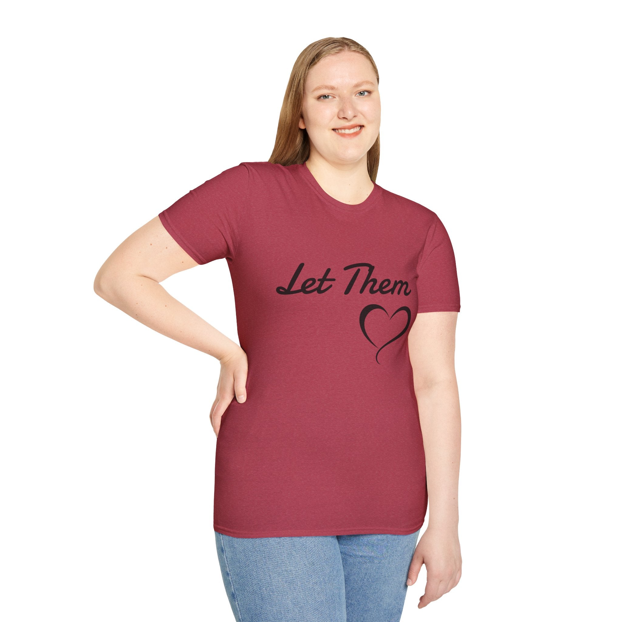 Let Them Heart T-Shirt — Inspirational Script Tee with Heart
