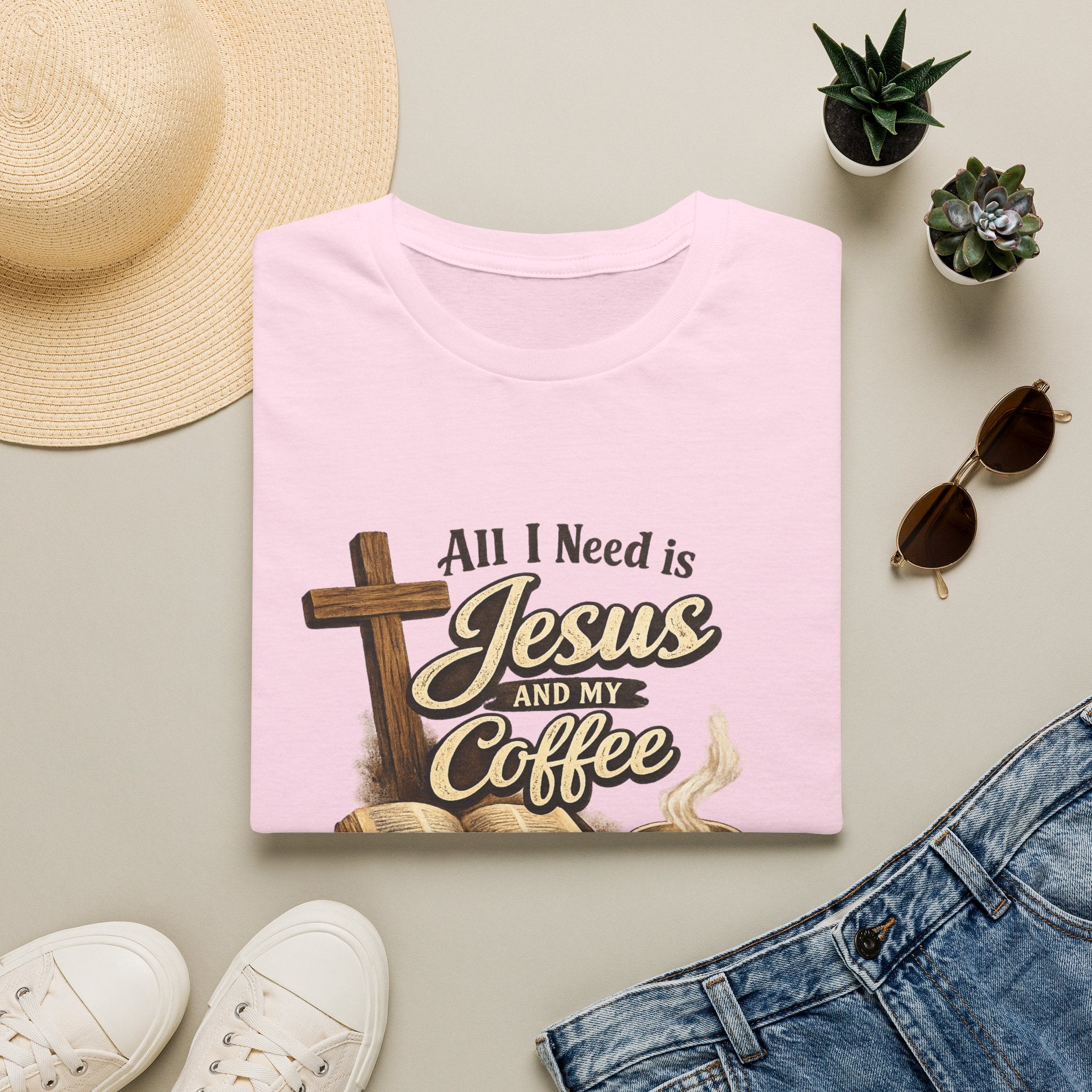 Jesus and My Coffee T-Shirt — Faith & Coffee Graphic Tee