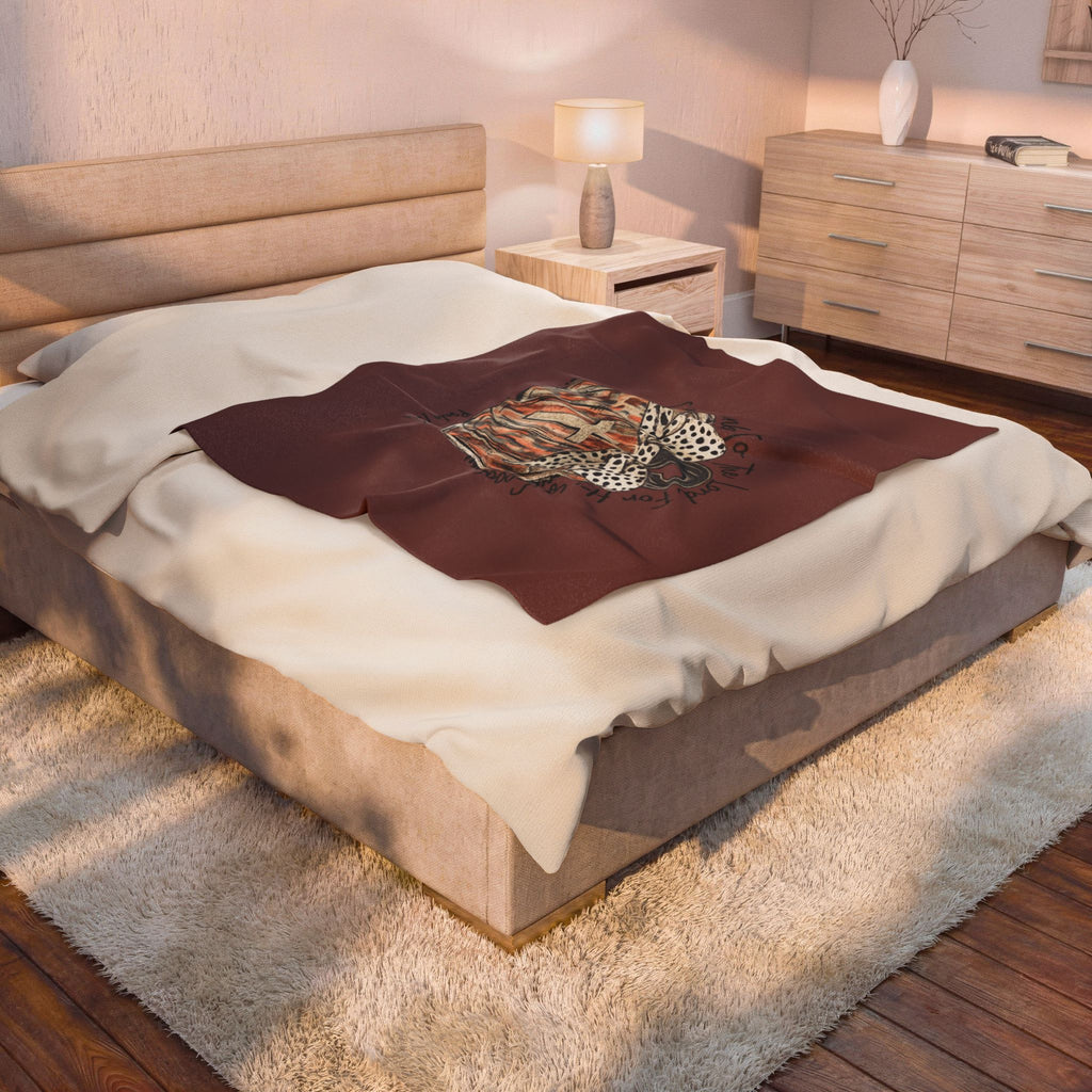 Thankful Pumpkin Velveteen Plush Blanket