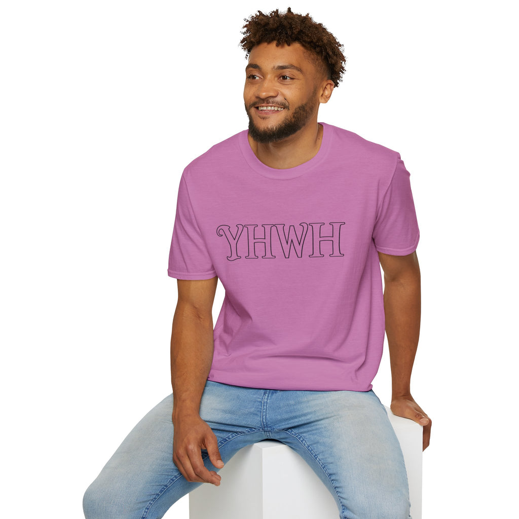 YHWH Script Tee - Minimal Christian Faith T-Shirt