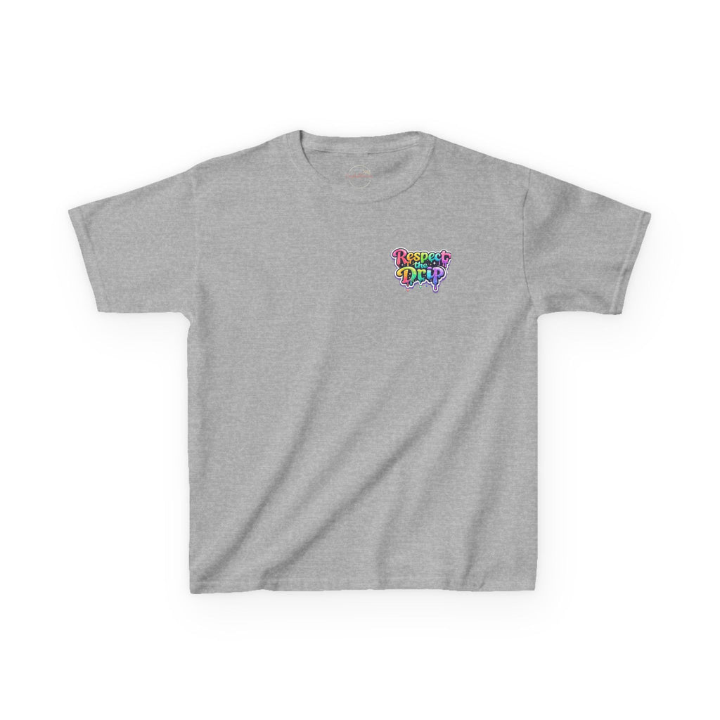 Kids Tee — Rainbow Drip Ice Cream Skull Graphic