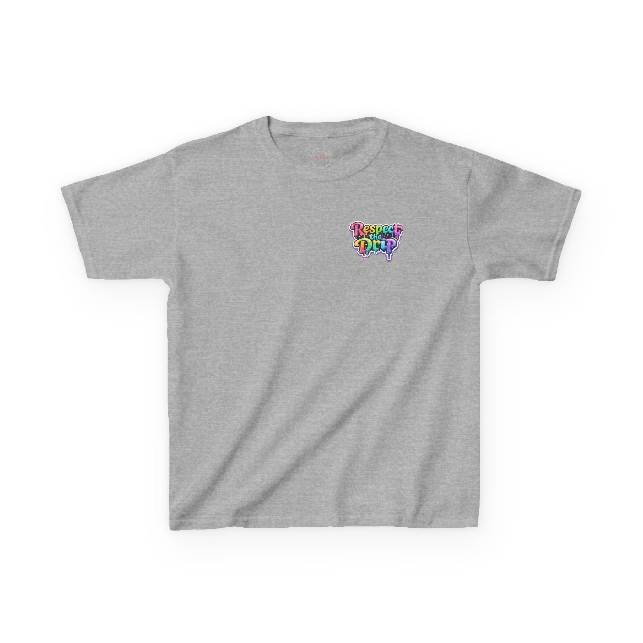 Kids Tee — Rainbow Drip Ice Cream Skull Graphic