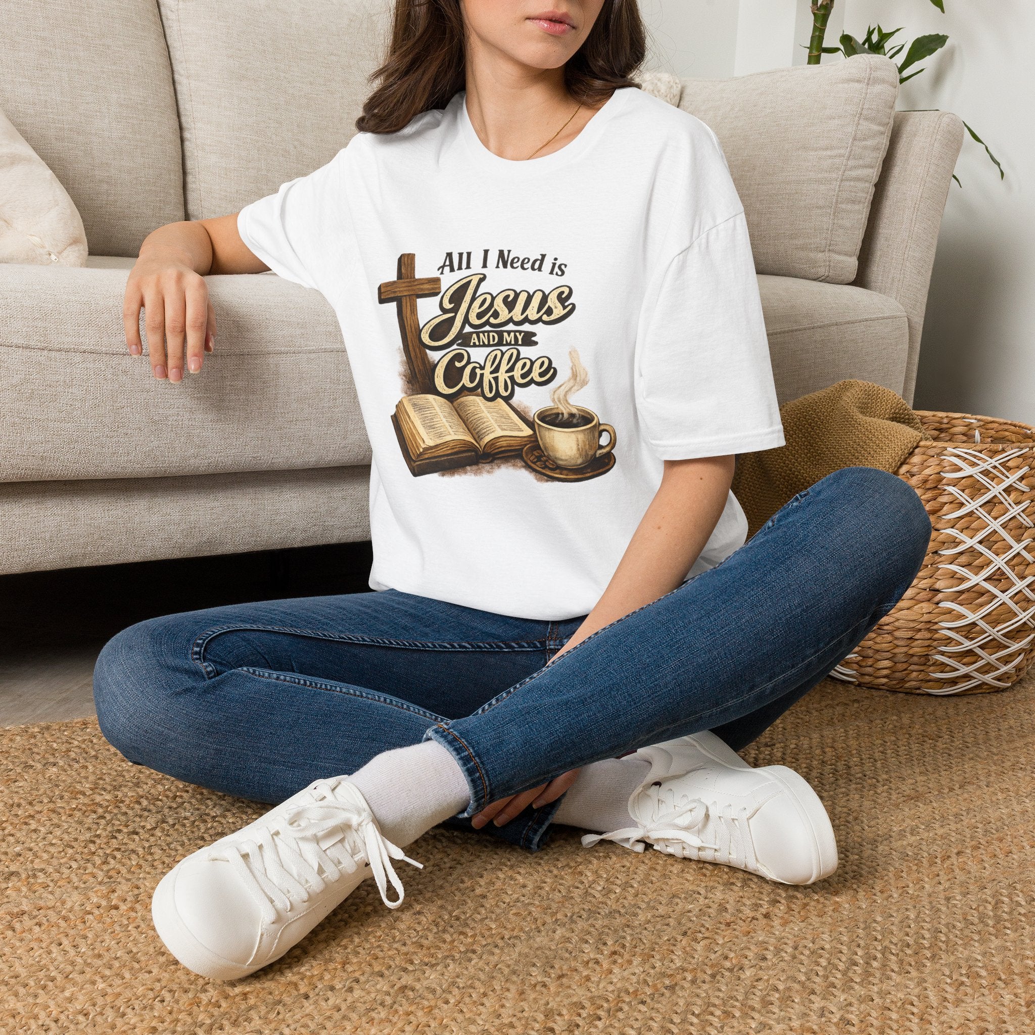 Jesus and My Coffee T-Shirt — Faith & Coffee Graphic Tee