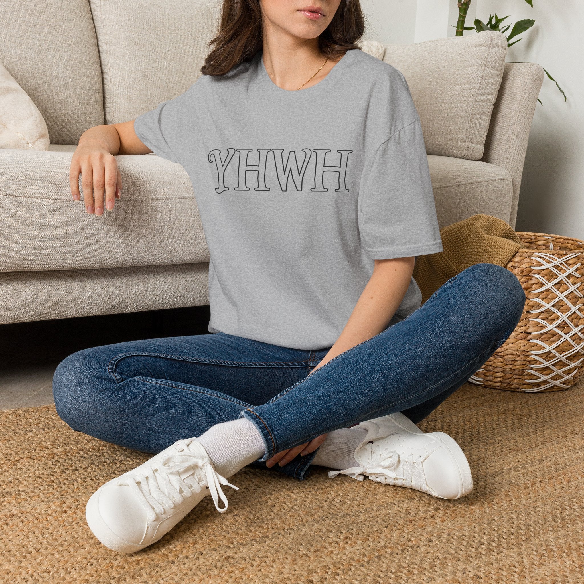YHWH Script Tee - Minimal Christian Faith T-Shirt