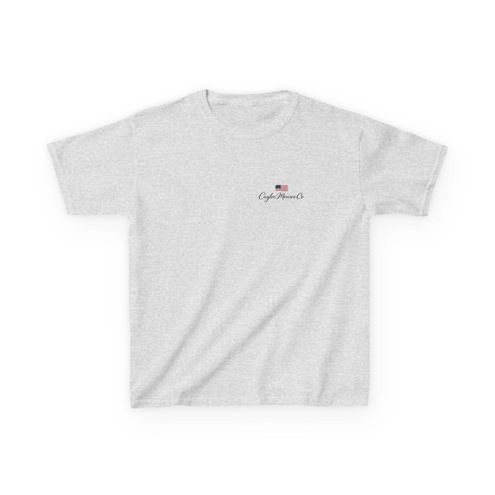 Kids T-Shirt — Patriotic Golden Doodle with American Flag (4th of July, Memorial Day)