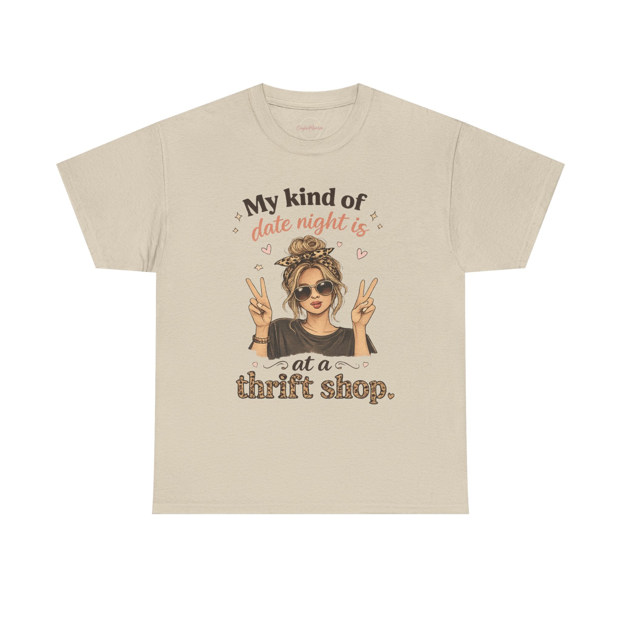 Thrift Shop Date Night T‑Shirt – "My Kind of Date Night Is at a Thrift Shop" Graphic Tee
